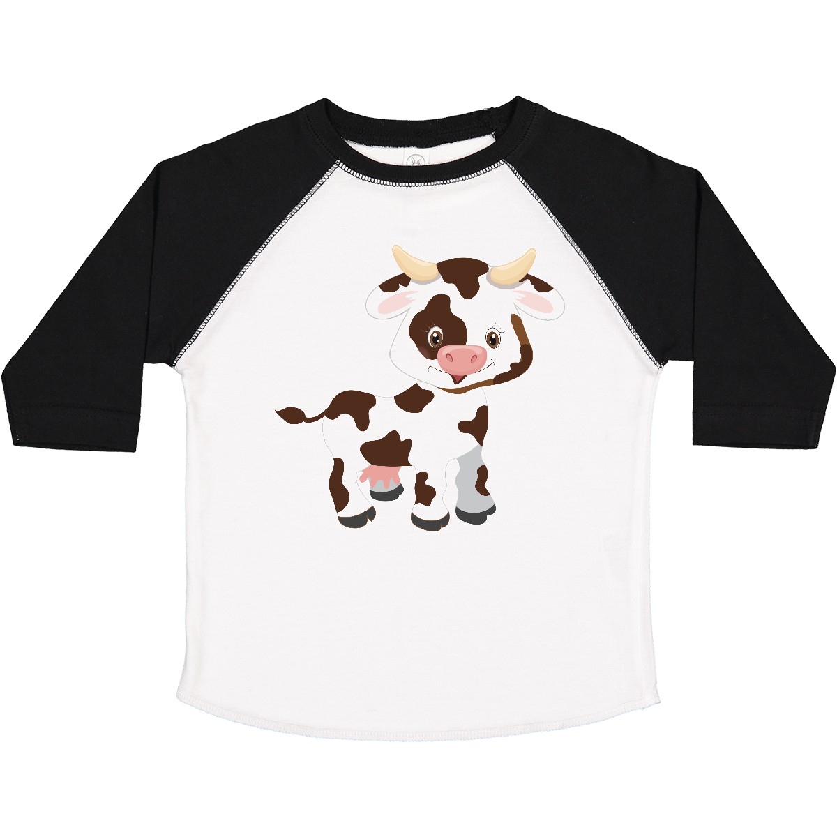 Inktastic Cute White Holstein Cow With Brown Spots Toddler T-Shirt Farm Animals - Picture 13 of 13