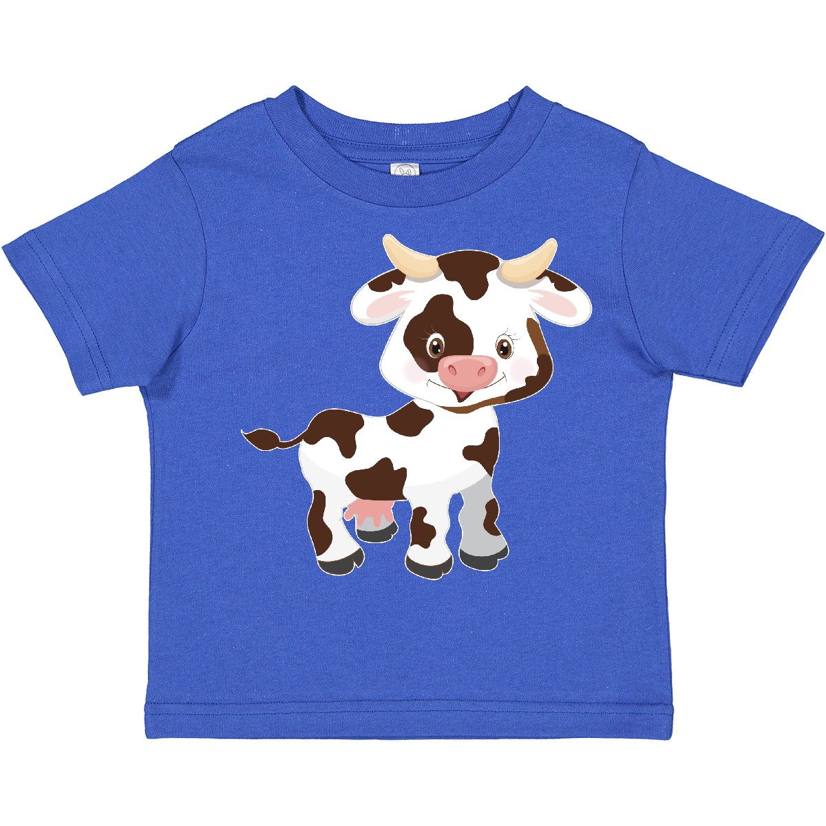 Inktastic Cute White Holstein Cow With Brown Spots Toddler T-Shirt Farm Animals - Picture 11 of 13