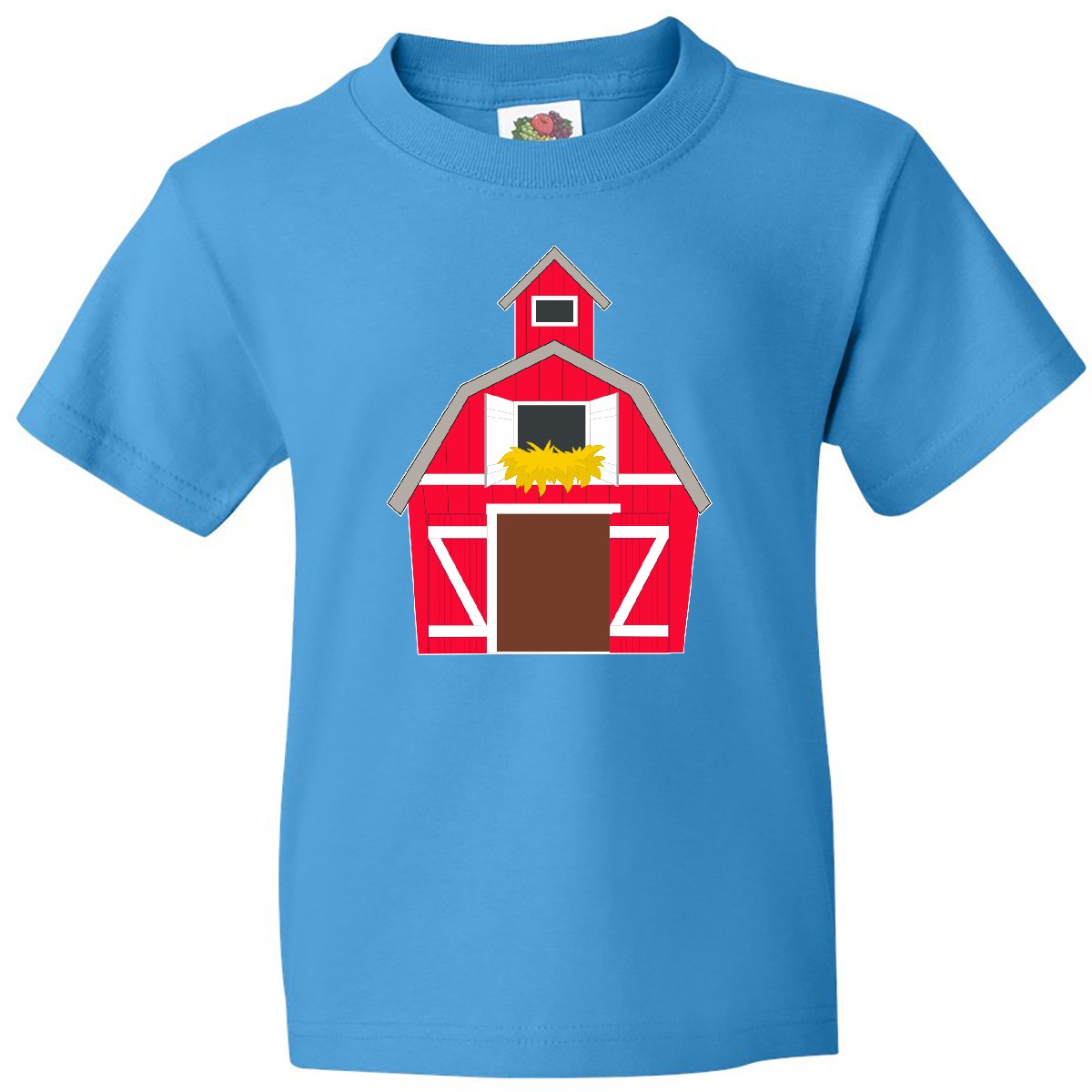 Inktastic Farming Large Red Barn With Hay Youth T-Shirt Big Fun Kids Future Gift - Picture 5 of 7