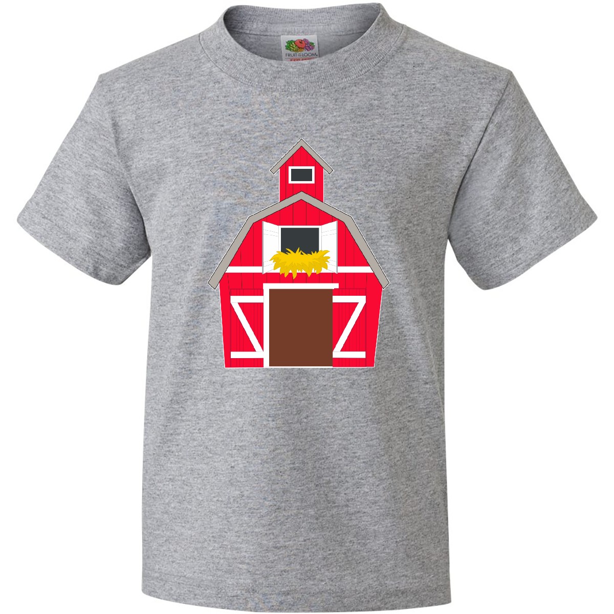 Inktastic Farming Large Red Barn With Hay Youth T-Shirt Big Fun Kids Future Gift - Picture 3 of 7