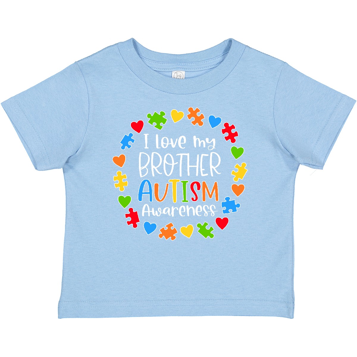 Inktastic I Love My Brother Autism Awareness Baby T-Shirt Big Little Sister Bro - Picture 2 of 8