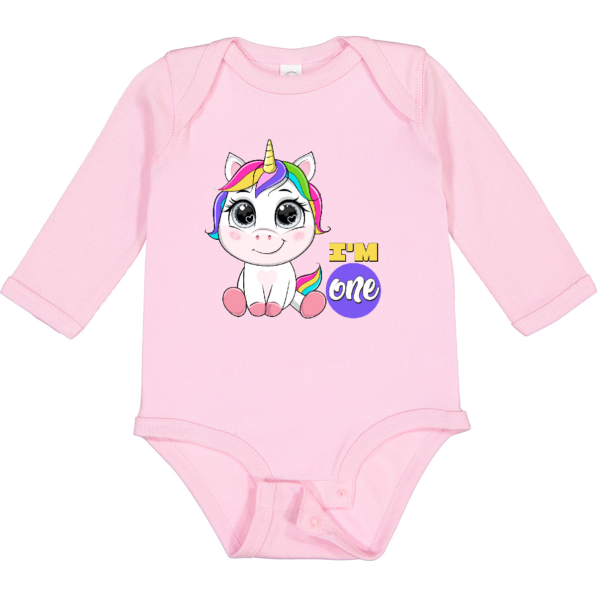 Inktastic Unicorn 1st Birthday Long Sleeve Creeper One - Picture 9 of 11