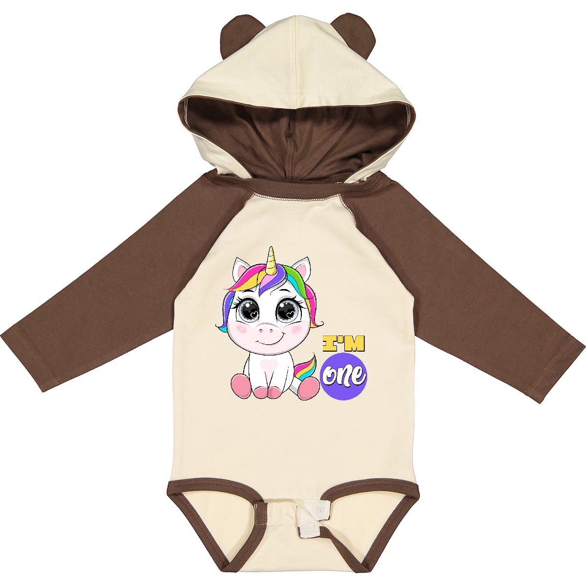 Inktastic Unicorn 1st Birthday Long Sleeve Creeper One - Picture 7 of 11