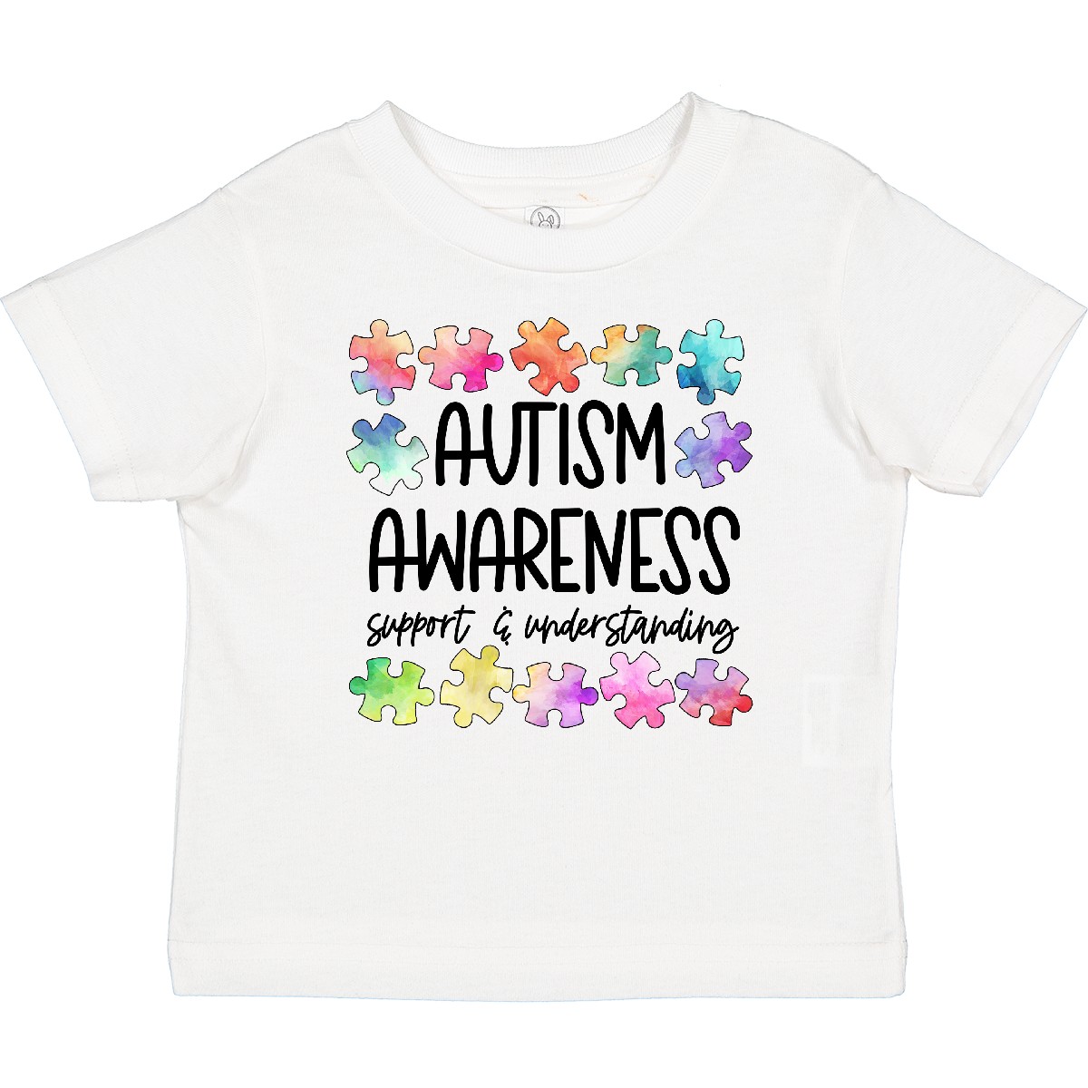 Inktastic Autism Awareness Support And Understanding Puzzle Pieces Baby T-Shirt - Picture 9 of 9
