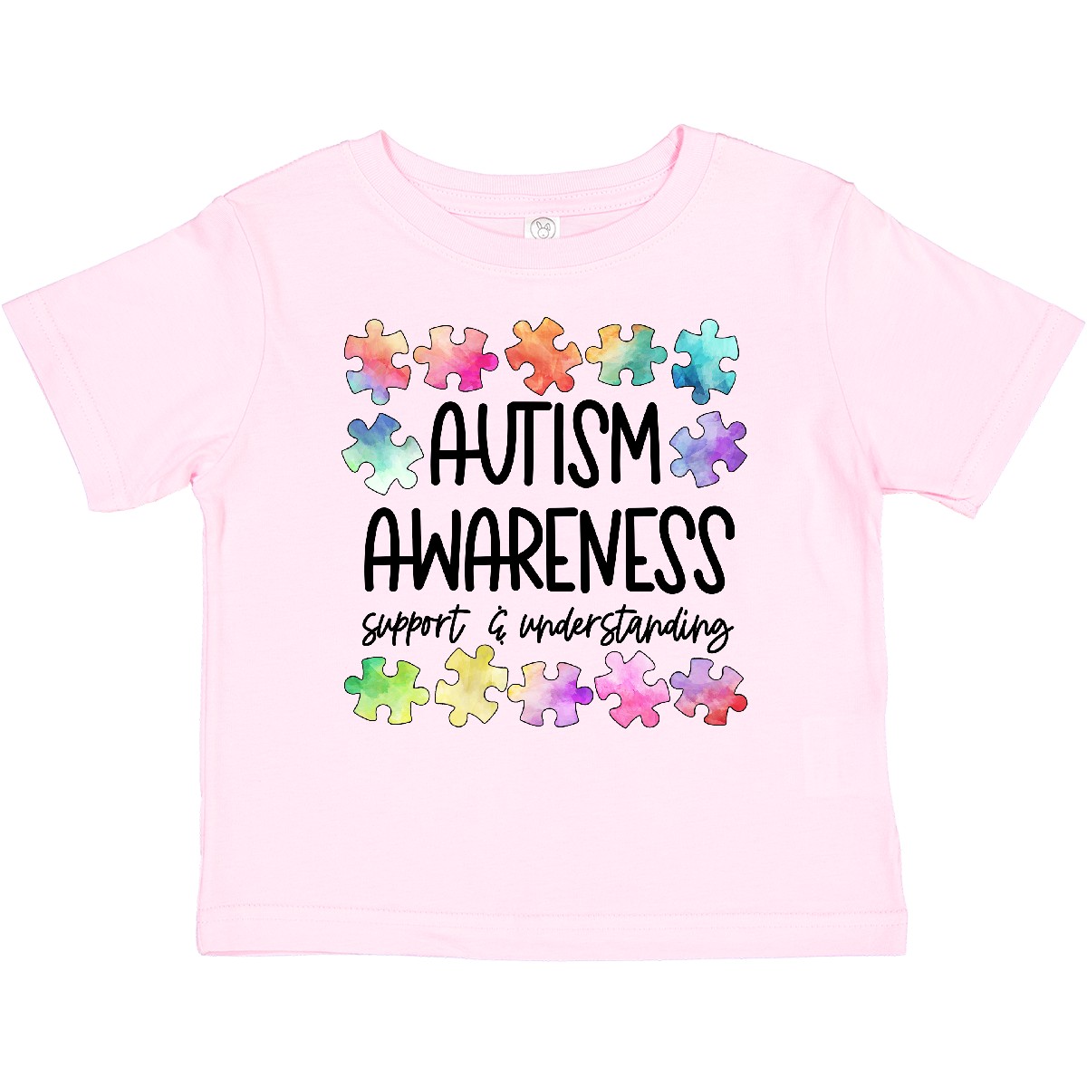 Inktastic Autism Awareness Support And Understanding Puzzle Pieces Baby T-Shirt - Picture 7 of 9