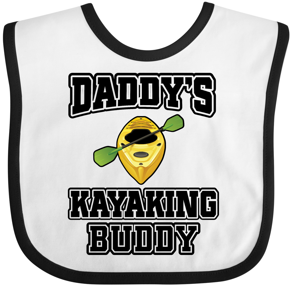 Inktastic Kayak Gifts Daddy Kayaking Buddy Baby Bib Boating Whitewater  River Hws