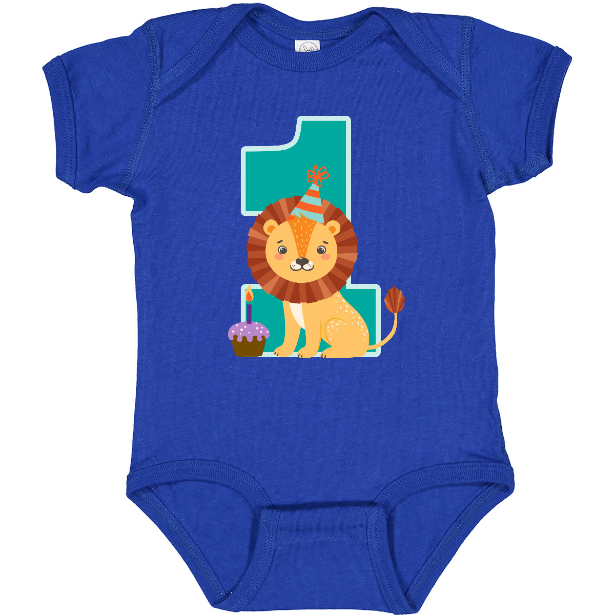 Inktastic First Birthday Outfit Boy Lion 1 Year Old Baby Bodysuit 1st Zoo Photo - Picture 10 of 11