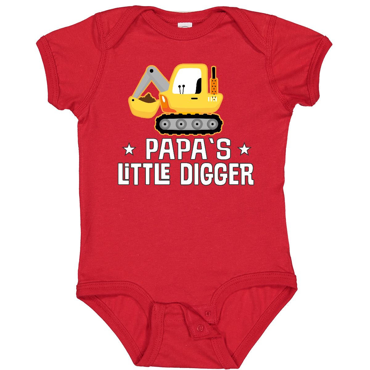 Inktastic Papa Little Digger Construction Truck Baby Bodysuit Boy Shovel Dad Hws - Picture 10 of 10