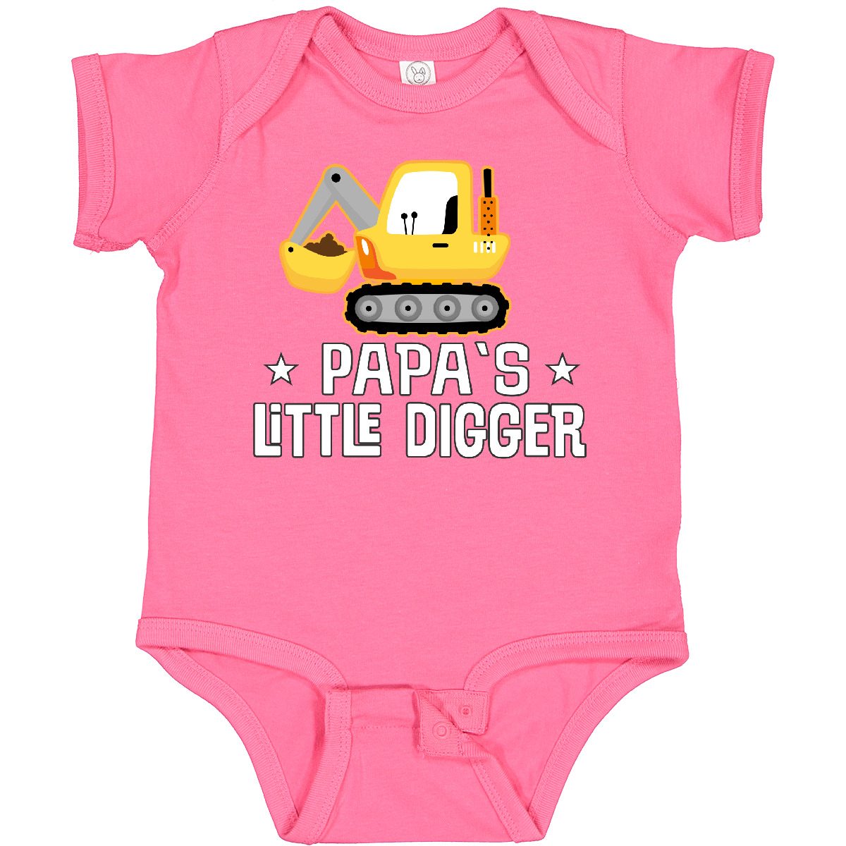 Inktastic Papa Little Digger Construction Truck Baby Bodysuit Boy Shovel Dad Hws - Picture 6 of 10