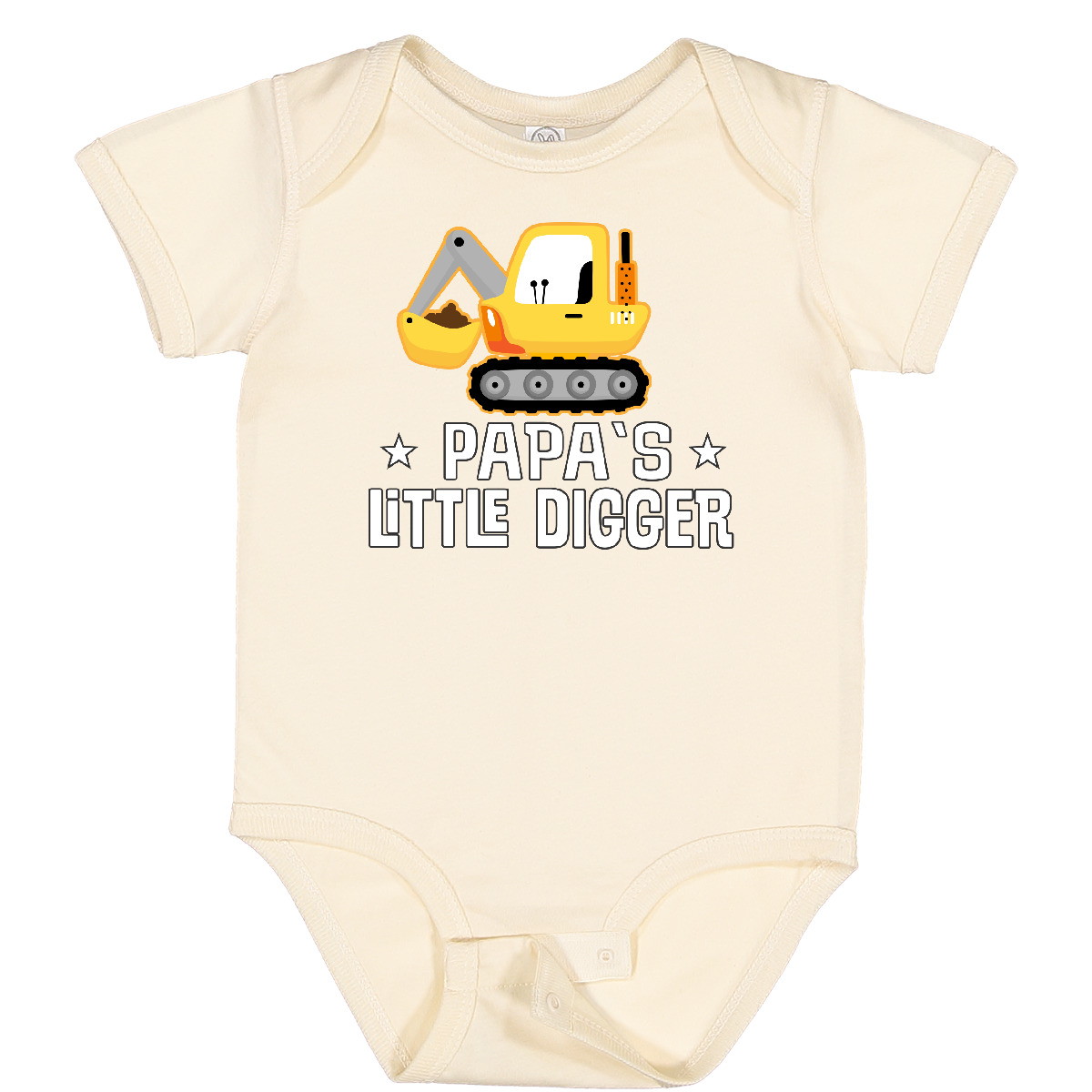 Inktastic Papa Little Digger Construction Truck Baby Bodysuit Boy Shovel Dad Hws - Picture 8 of 10