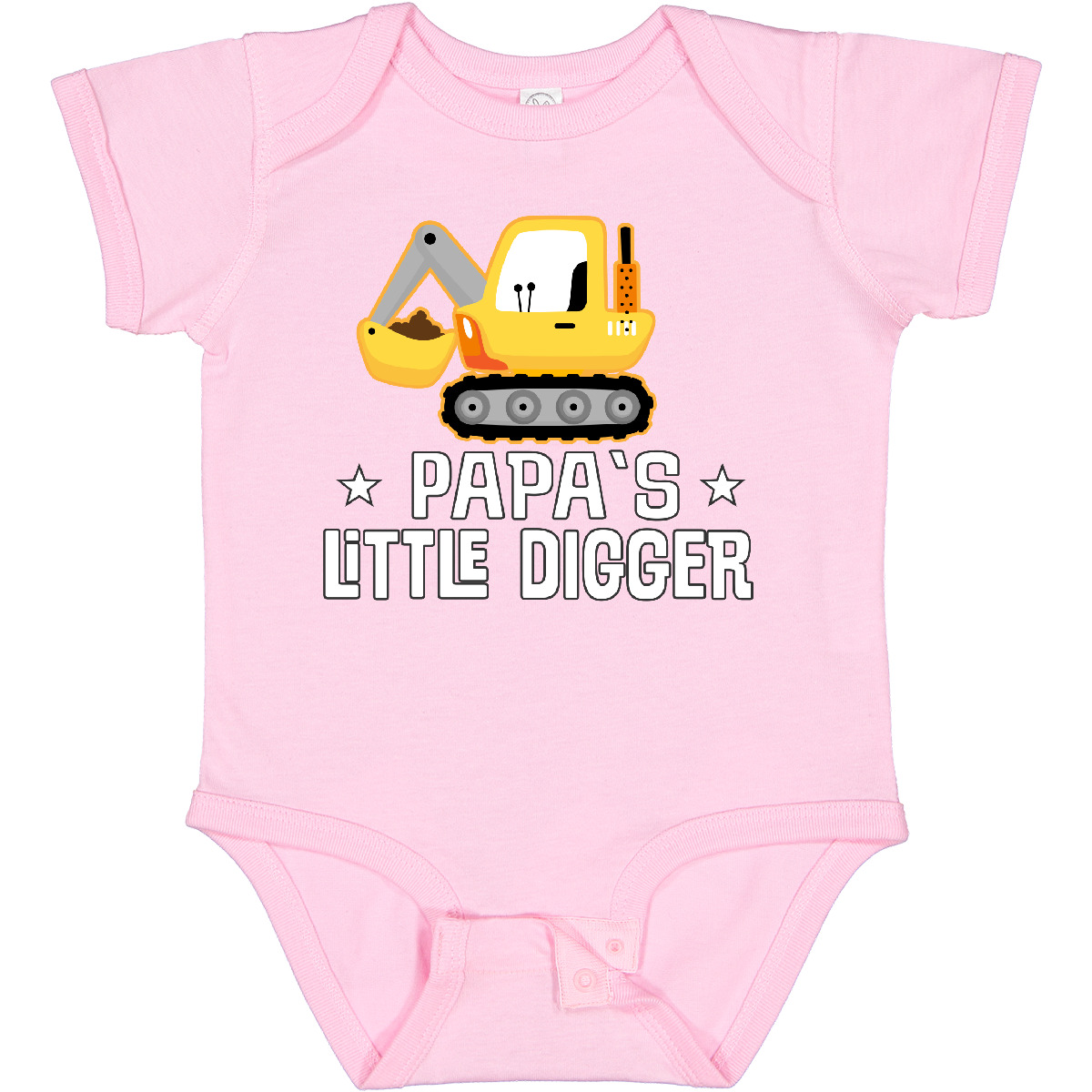 Inktastic Papa Little Digger Construction Truck Baby Bodysuit Boy Shovel Dad Hws - Picture 9 of 10