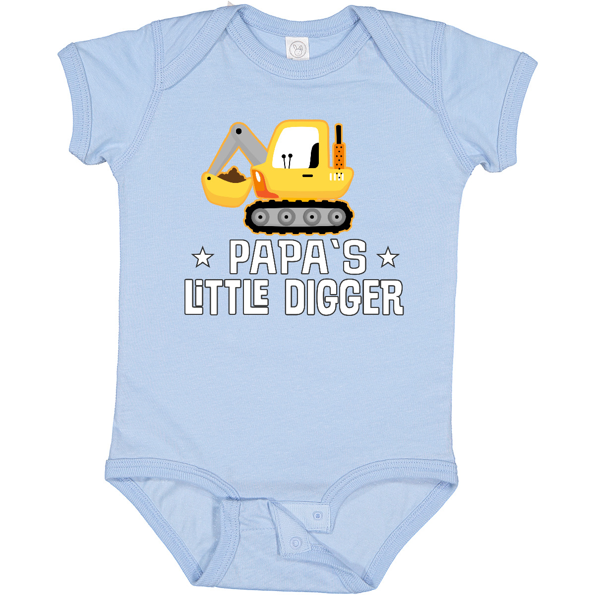 Inktastic Papa Little Digger Construction Truck Baby Bodysuit Boy Shovel Dad Hws - Picture 4 of 10