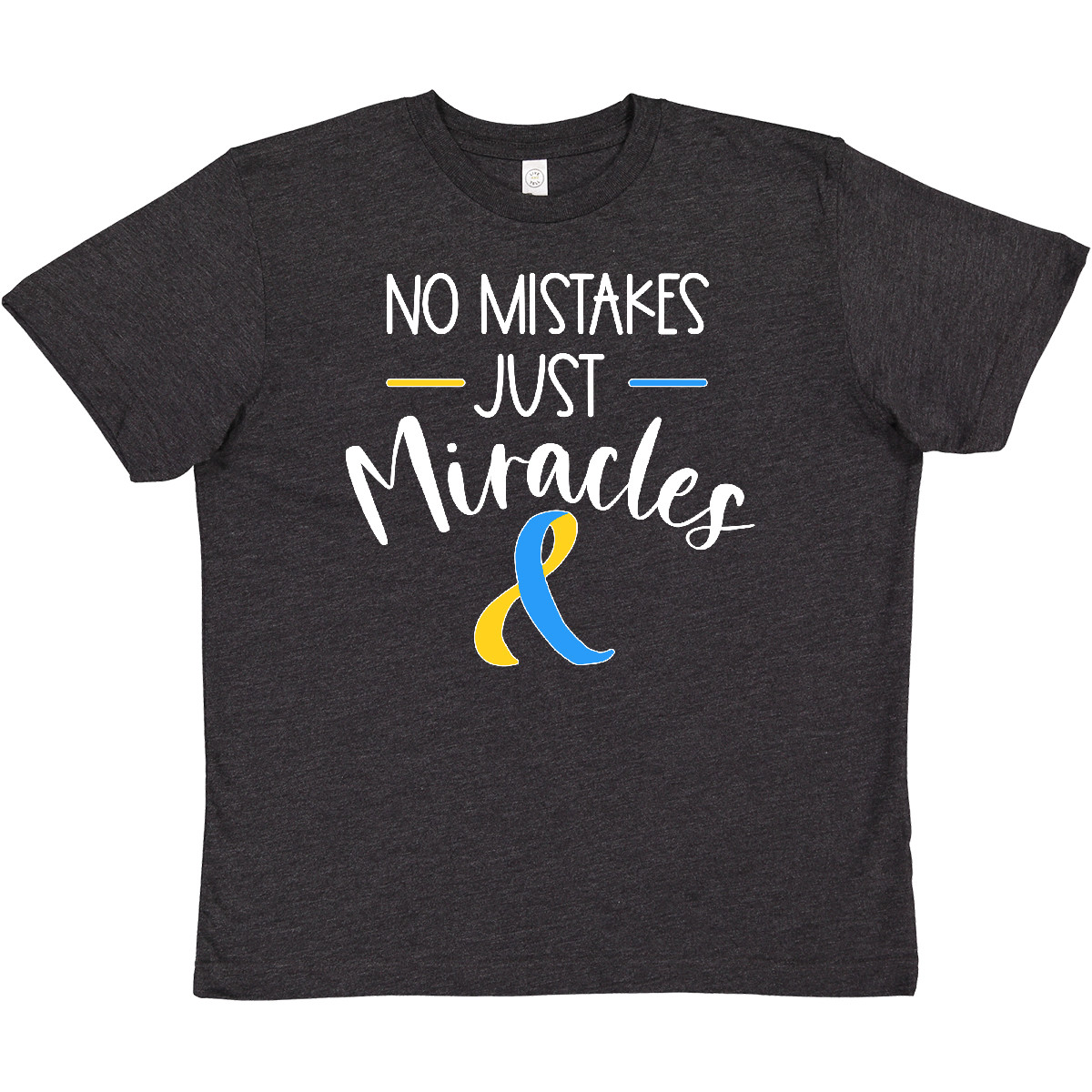 Inktastic No Mistakes, Just Miracles Down Syndrome Awareness Youth T-Shirt Blue - Picture 6 of 7