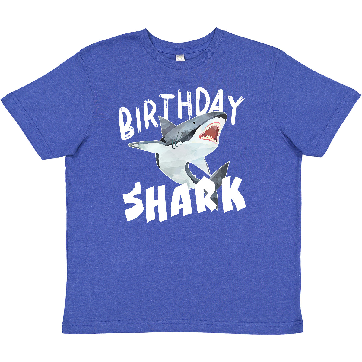 Inktastic Birthday Shark Youth T-Shirt Sharks Party Ocean Swimming Celebrate Tee - Picture 7 of 7