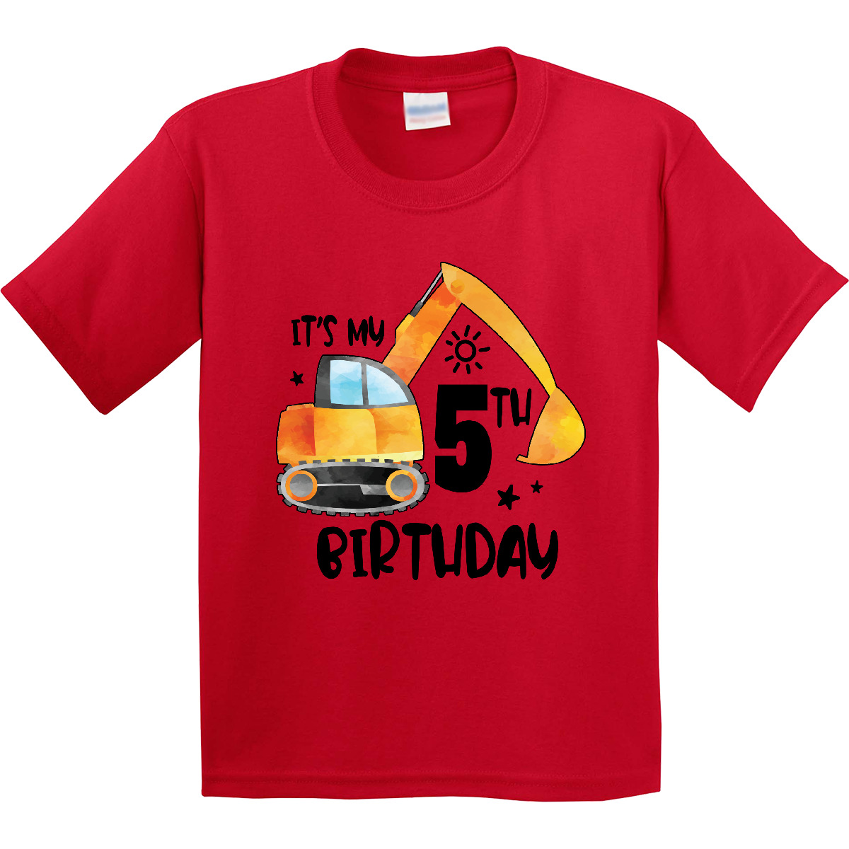 Inktastic Construction Truck It's My 5th Birthday Youth T-Shirt Birthdays Happy - Picture 4 of 5
