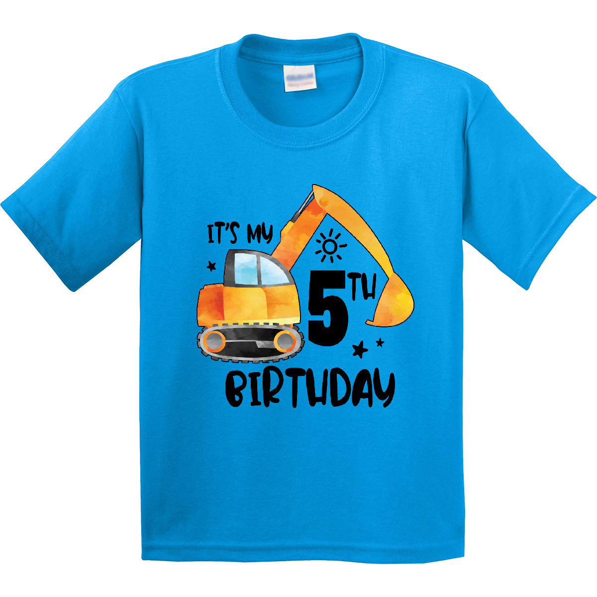 Inktastic Construction Truck It's My 5th Birthday Youth T-Shirt Birthdays Happy - Picture 3 of 5