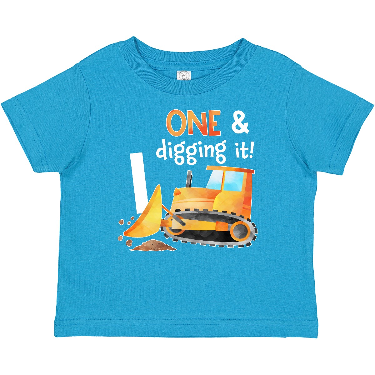 Inktastic One And Digging It Bulldozer 1. Geburtstag Baby T-Shirt Geburtstage First - Bild 7 von 7