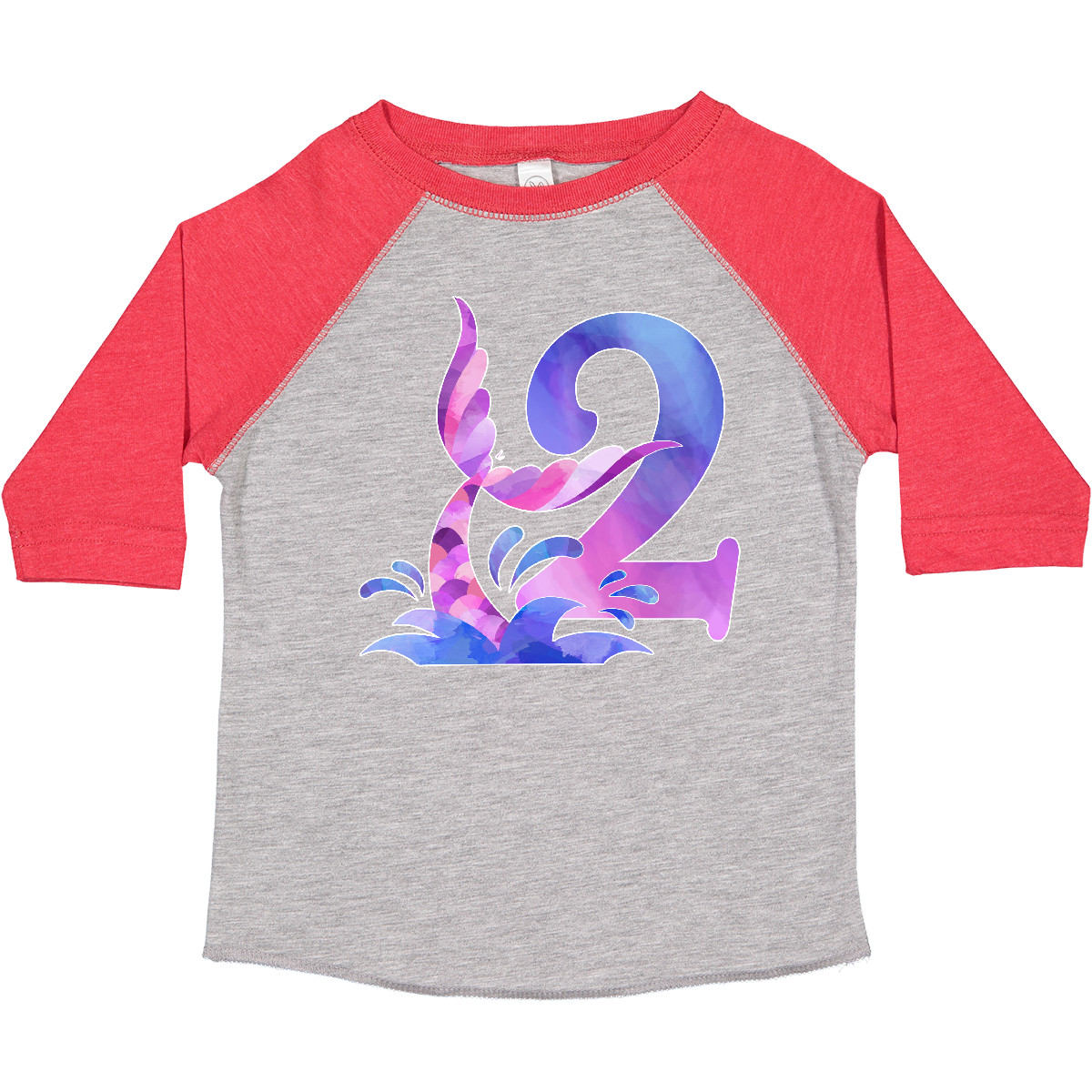 Inktastic 2nd Birthday Mermaid Tail Toddler T-Shirt Birthdays Two 2 Turning Wave - Picture 4 of 11