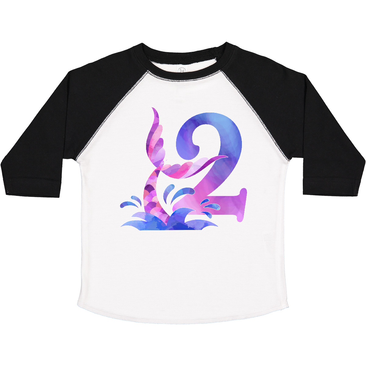 Inktastic 2nd Birthday Mermaid Tail Toddler T-Shirt Birthdays Two 2 Turning Wave - Picture 11 of 11