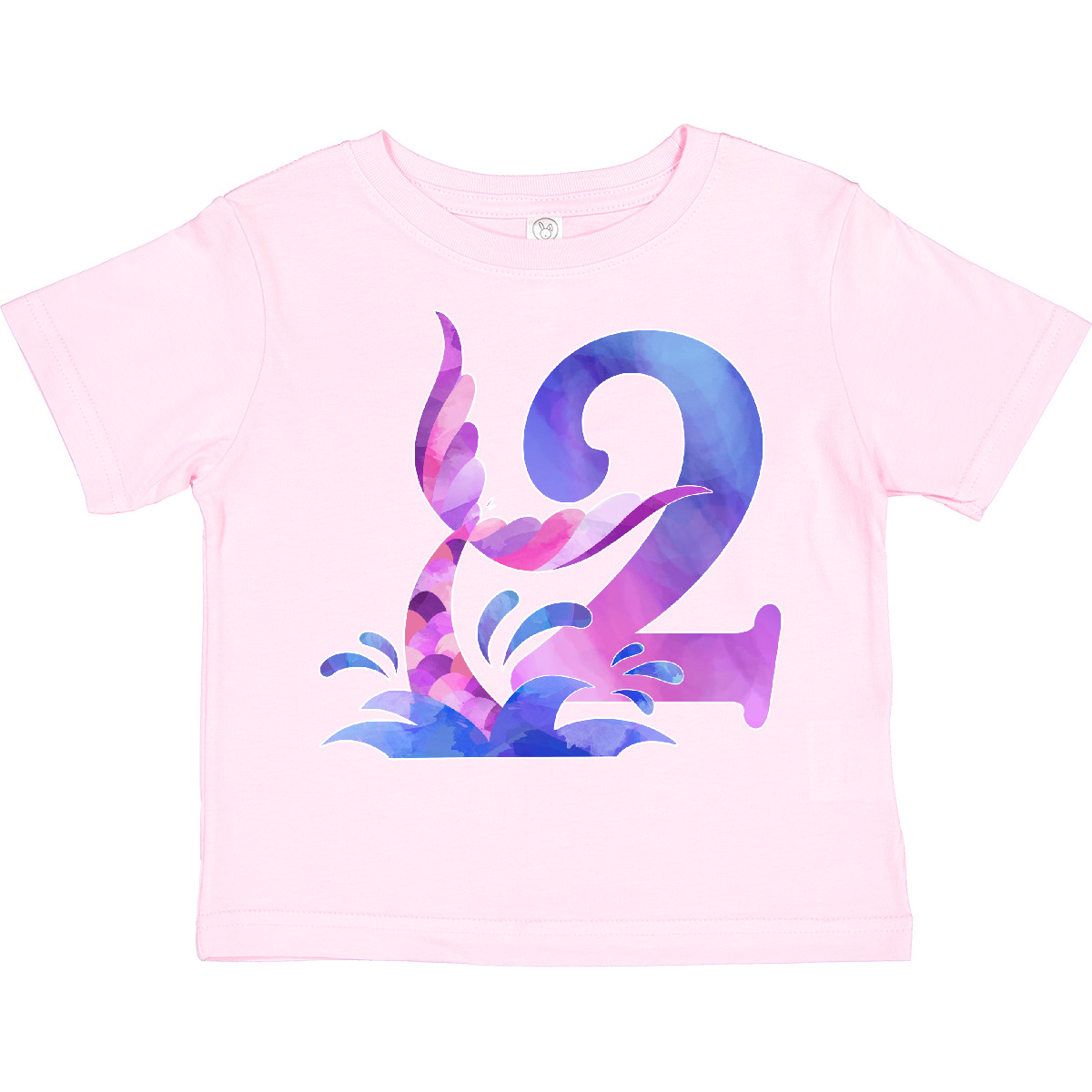 Inktastic 2nd Birthday Mermaid Tail Toddler T-Shirt Birthdays Two 2 Turning Wave - Picture 8 of 11