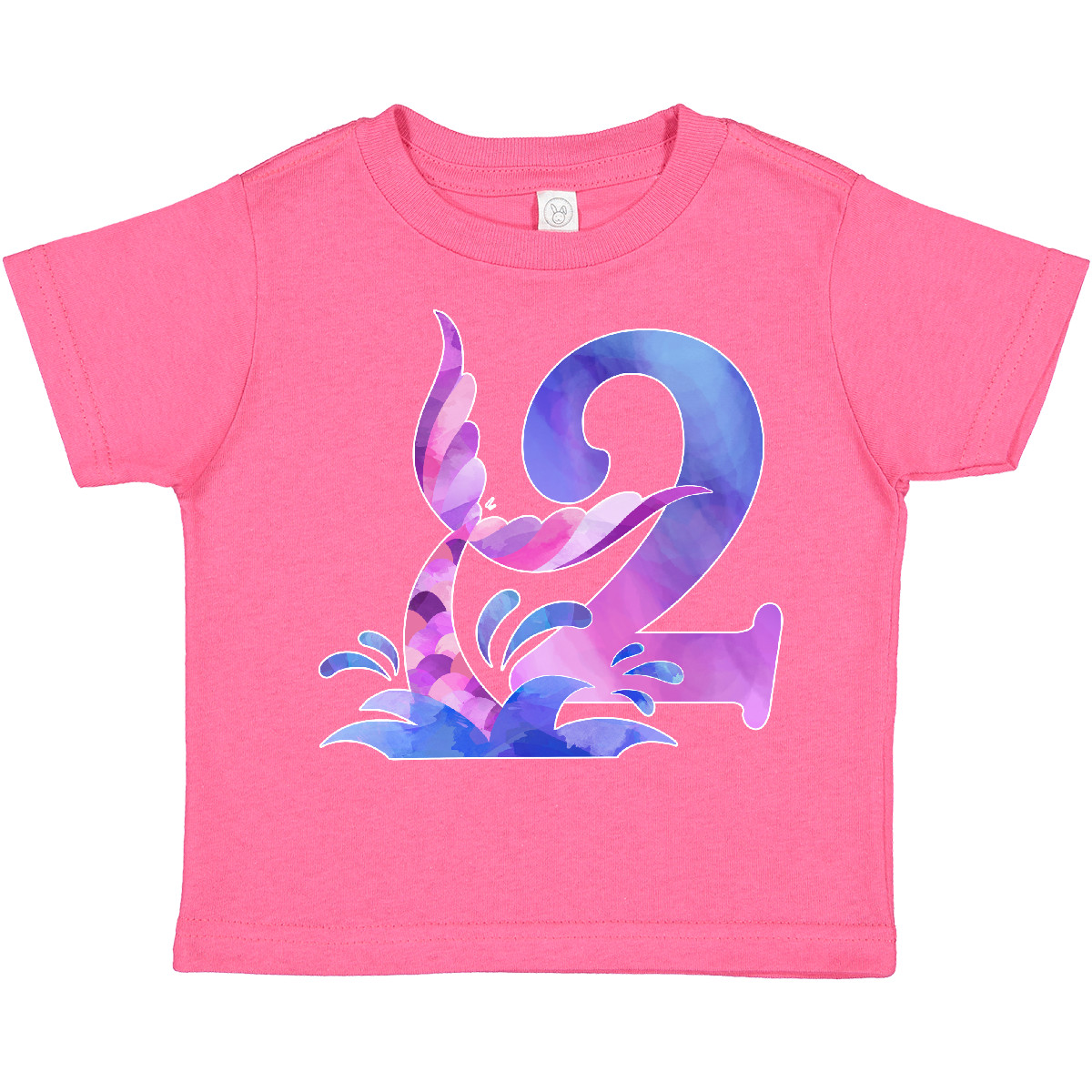 Inktastic 2nd Birthday Mermaid Tail Toddler T-Shirt Birthdays Two 2 Turning Wave - Picture 5 of 11