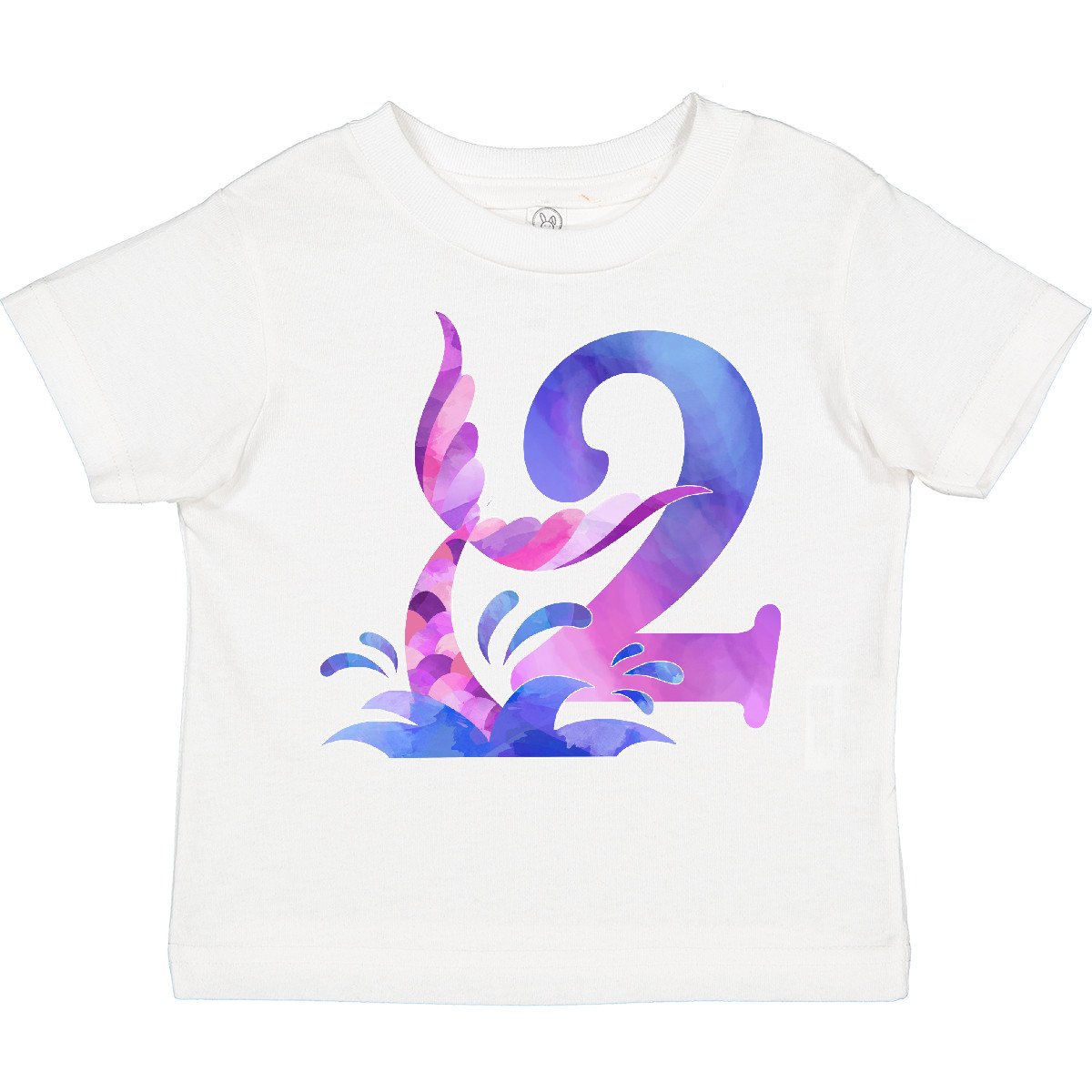 Inktastic 2nd Birthday Mermaid Tail Toddler T-Shirt Birthdays Two 2 Turning Wave - Picture 10 of 11