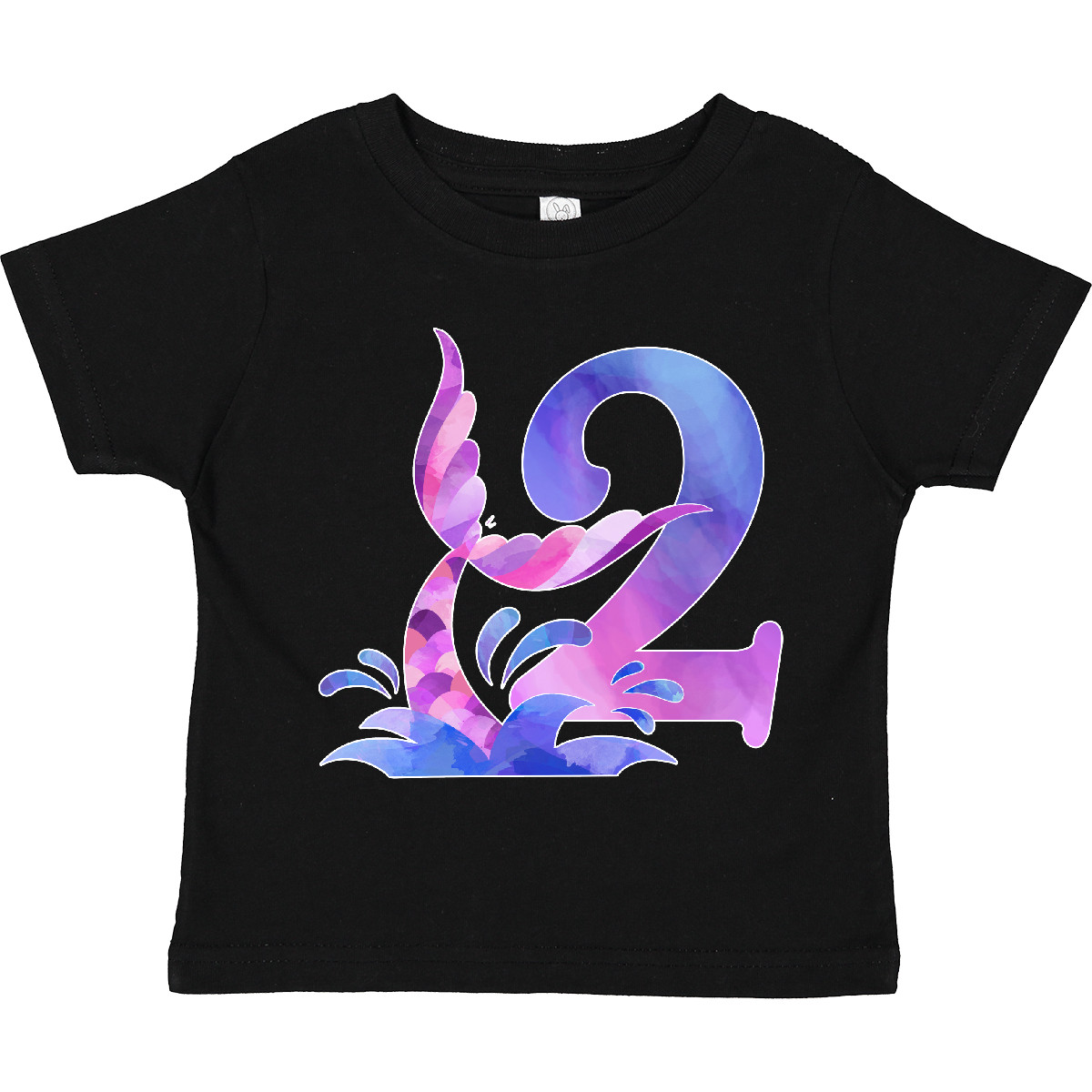 Inktastic 2nd Birthday Mermaid Tail Toddler T-Shirt Birthdays Two 2 Turning Wave - Picture 2 of 11