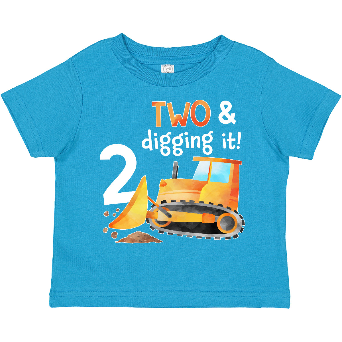 Inktastic Two And Digging It Bulldozer 2nd Birthday Toddler T-Shirt Birthdays - Bild 7 von 7
