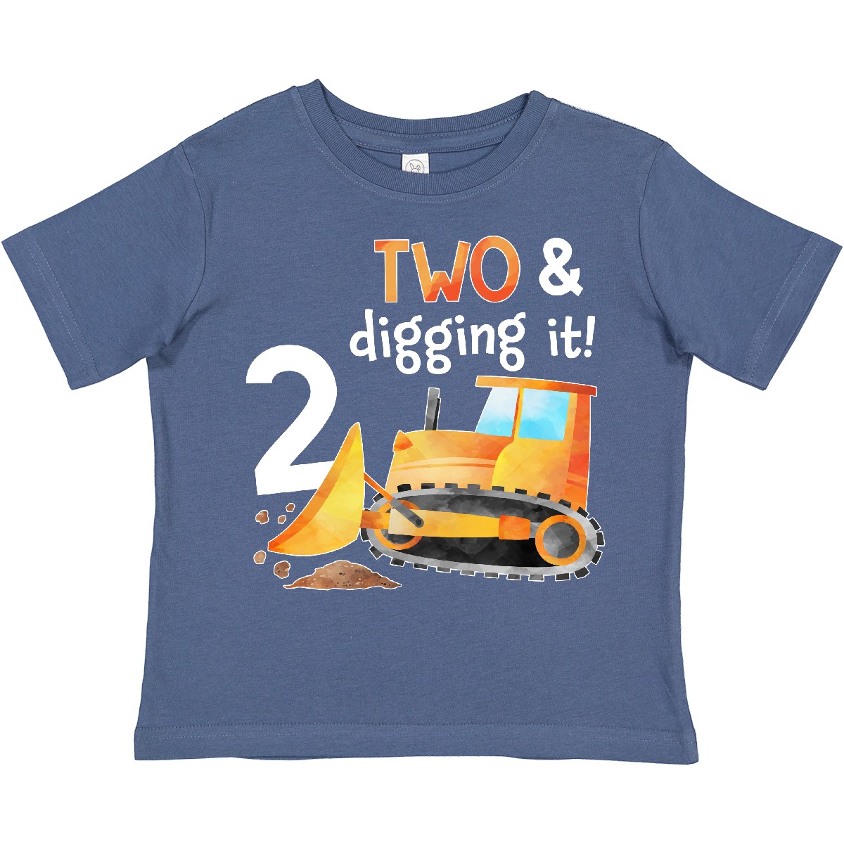 Inktastic Two And Digging It Bulldozer 2nd Birthday Toddler T-Shirt Birthdays - Bild 2 von 7