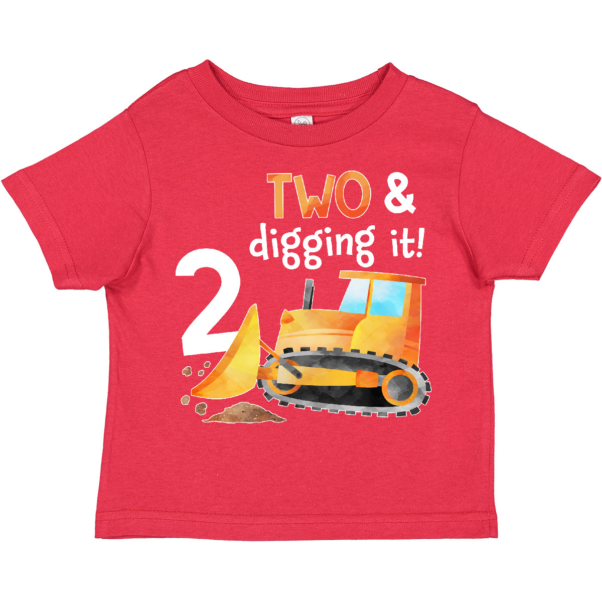 Inktastic Two And Digging It Bulldozer 2nd Birthday Toddler T-Shirt Birthdays - Bild 5 von 7