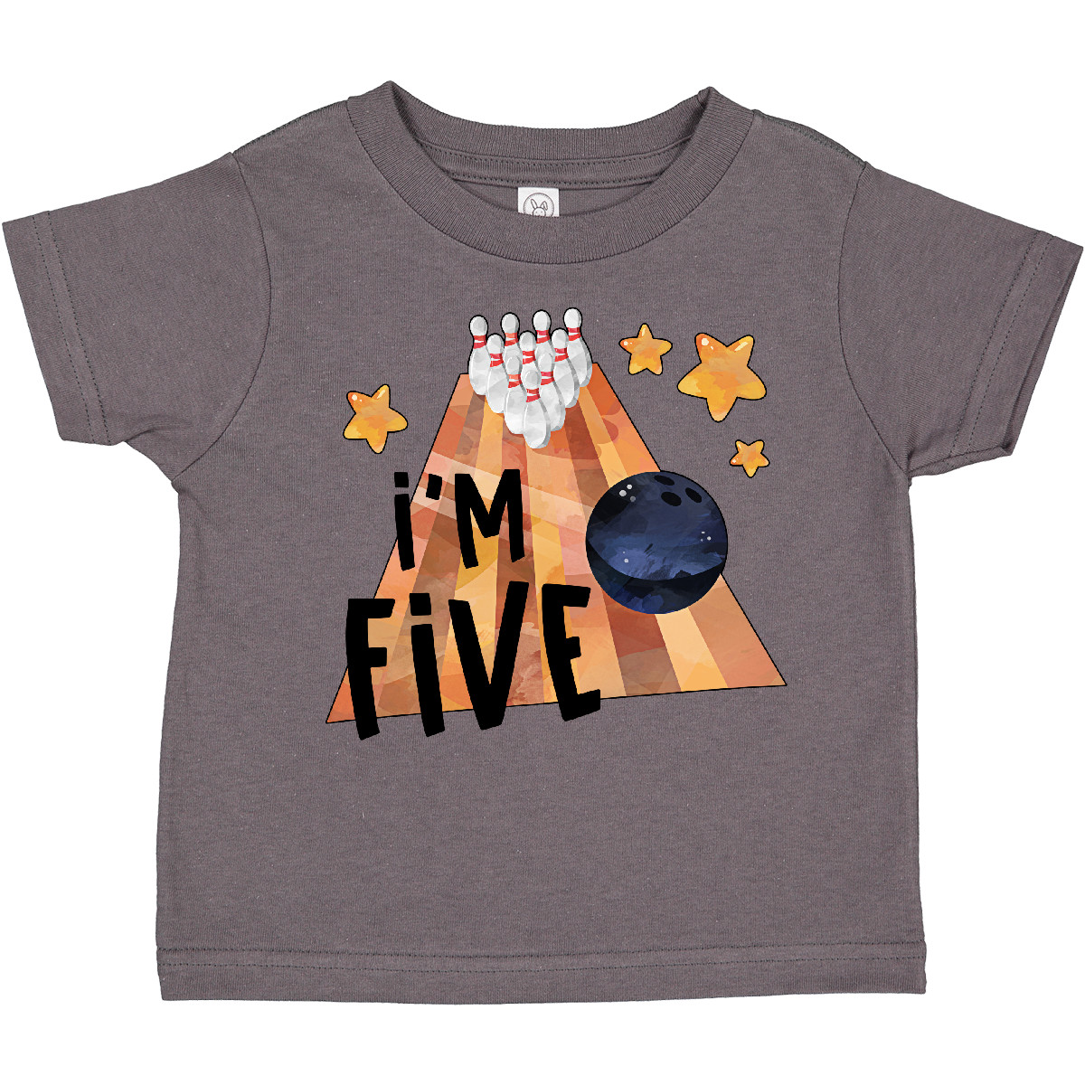 Inktastic I'm Five Bowling Ball And Pins 5th Birthday Toddler T-Shirt Birthdays