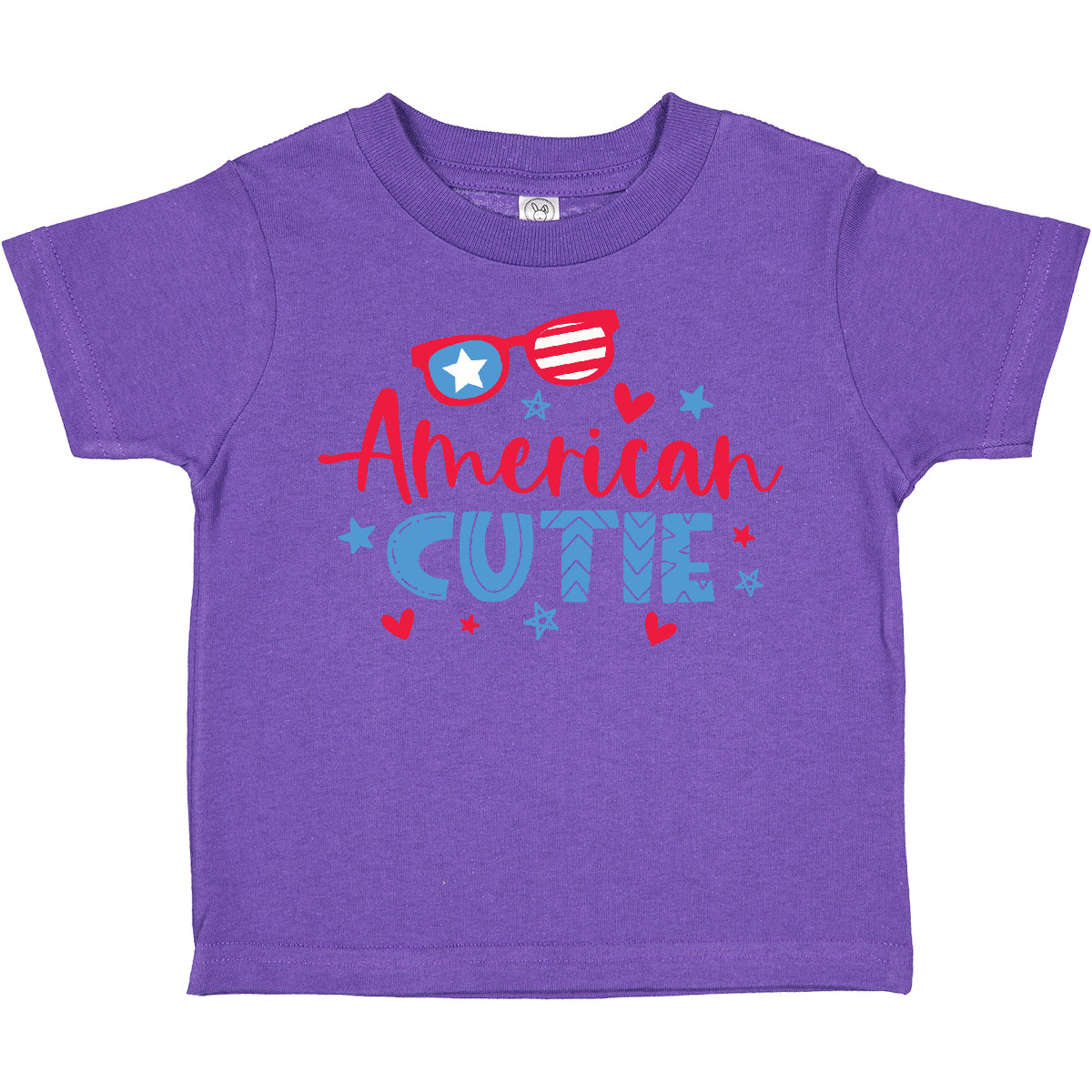 Inktastic 4th Of July American Cutie Red And Blue Stars And Toddler T-Shirt Cute - Picture 7 of 9