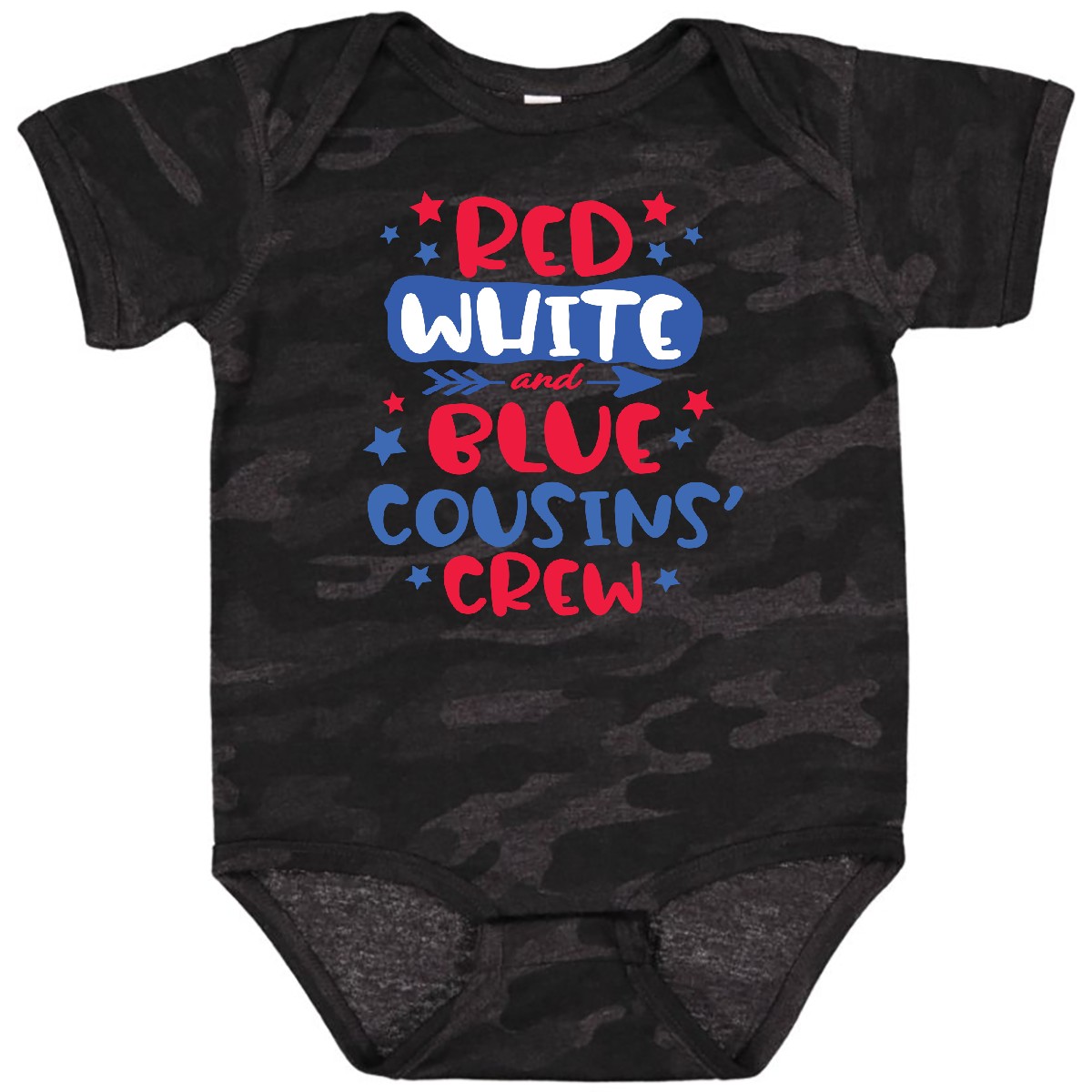Inktastic Cousins Crew Red White And Blue 4th Of July Baby Bodysuit Fourth Kids - Picture 8 of 9