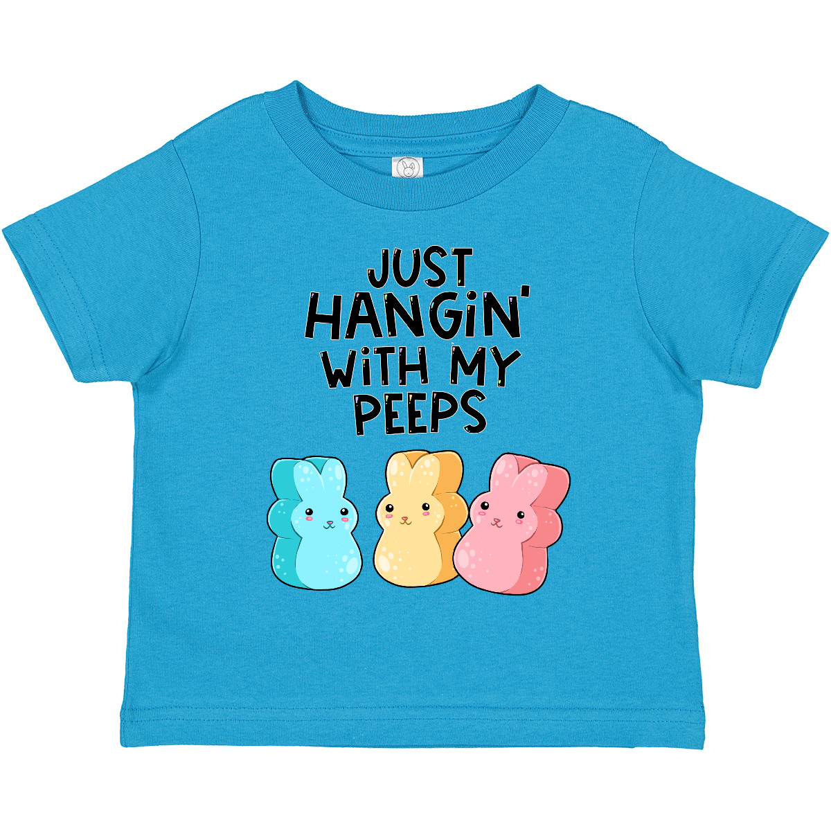 Inktastic Easter Just Hangin' With My Peeps! Toddler T-Shirt Cute Funny Bunny - Picture 16 of 18