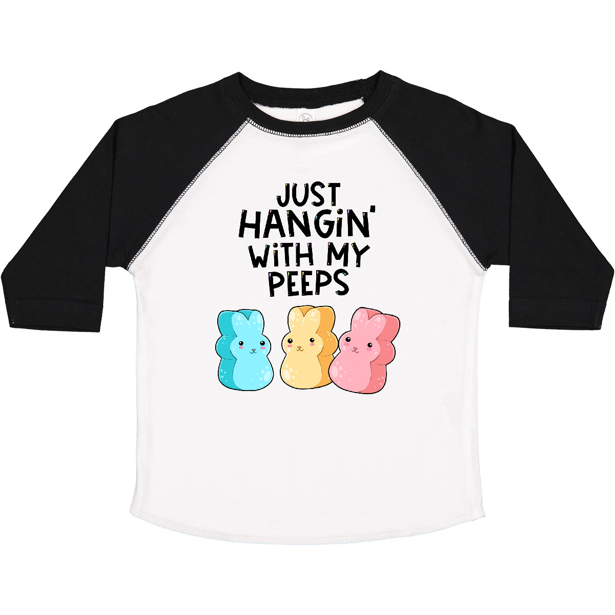 Inktastic Easter Just Hangin' With My Peeps! Toddler T-Shirt Cute Funny Bunny - Picture 18 of 18