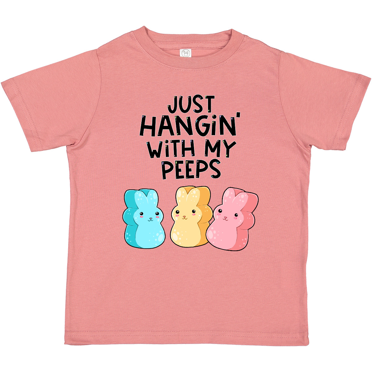 Inktastic Easter Just Hangin' With My Peeps! Toddler T-Shirt Cute Funny Bunny - Picture 10 of 18