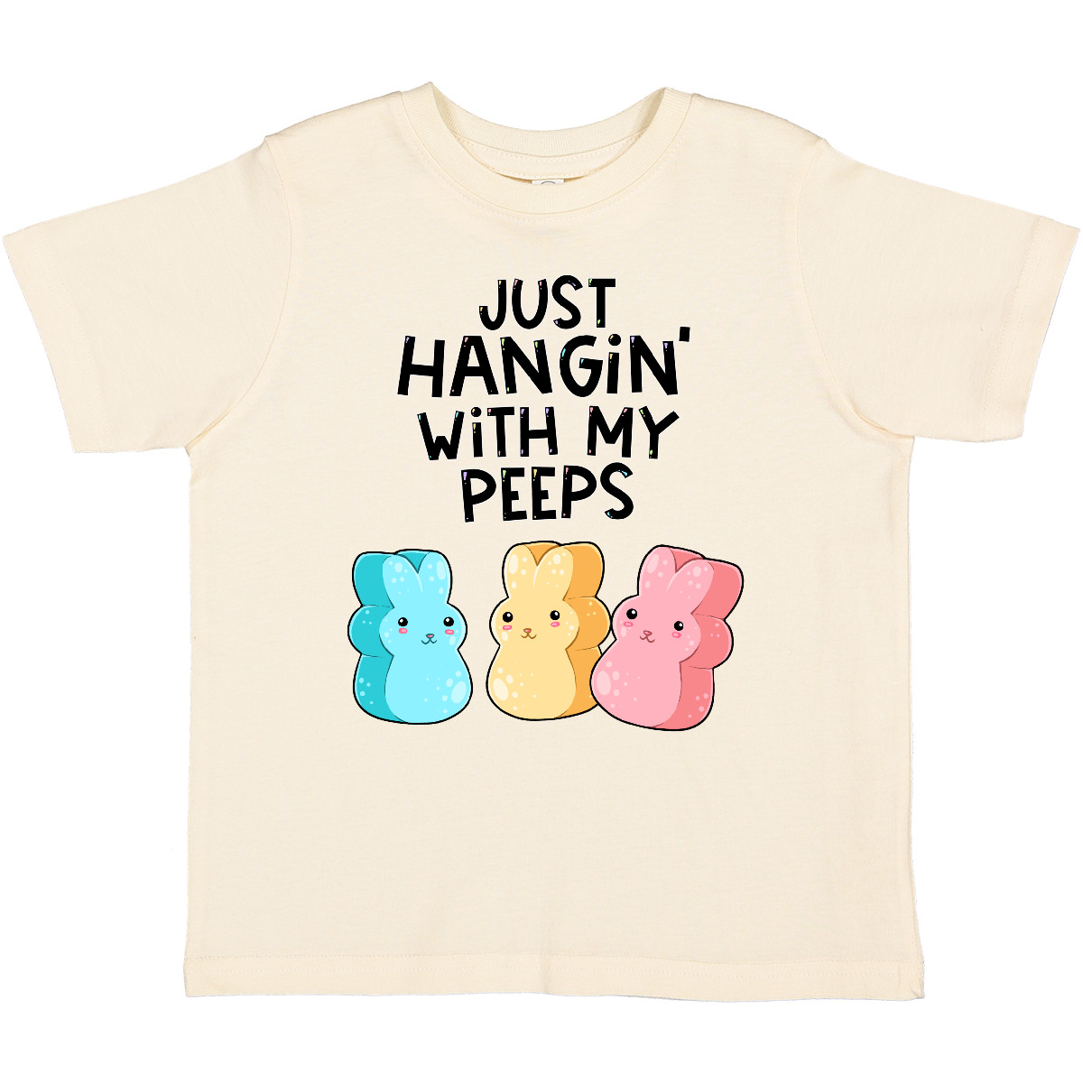 Inktastic Easter Just Hangin' With My Peeps! Toddler T-Shirt Cute Funny Bunny - Picture 11 of 18