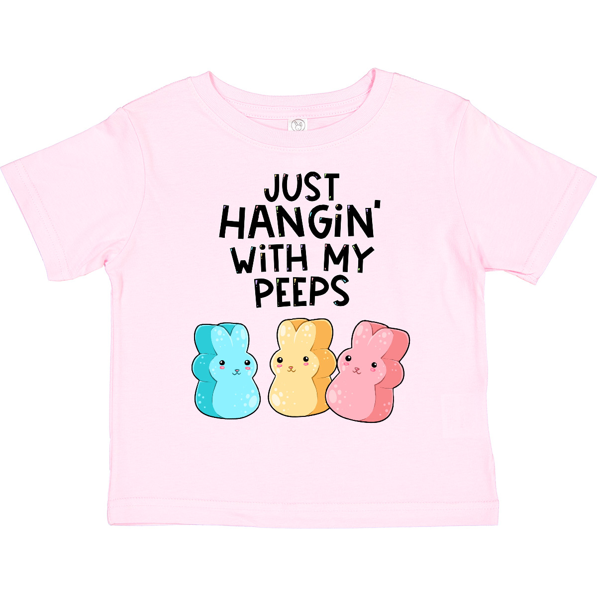 Inktastic Easter Just Hangin' With My Peeps! Toddler T-Shirt Cute Funny Bunny - Picture 12 of 18