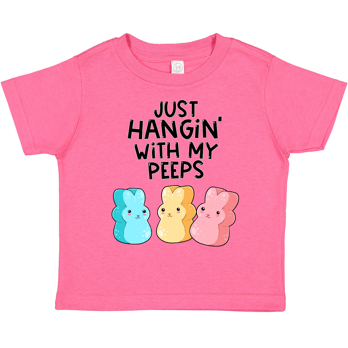 Inktastic Easter Just Hangin' With My Peeps! Toddler T-Shirt Cute Funny Bunny - Picture 8 of 18