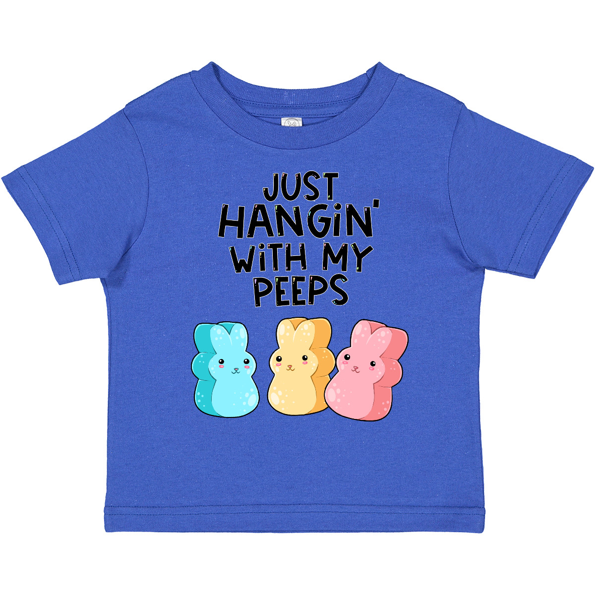 Inktastic Easter Just Hangin' With My Peeps! Toddler T-Shirt Cute Funny Bunny - Picture 13 of 18