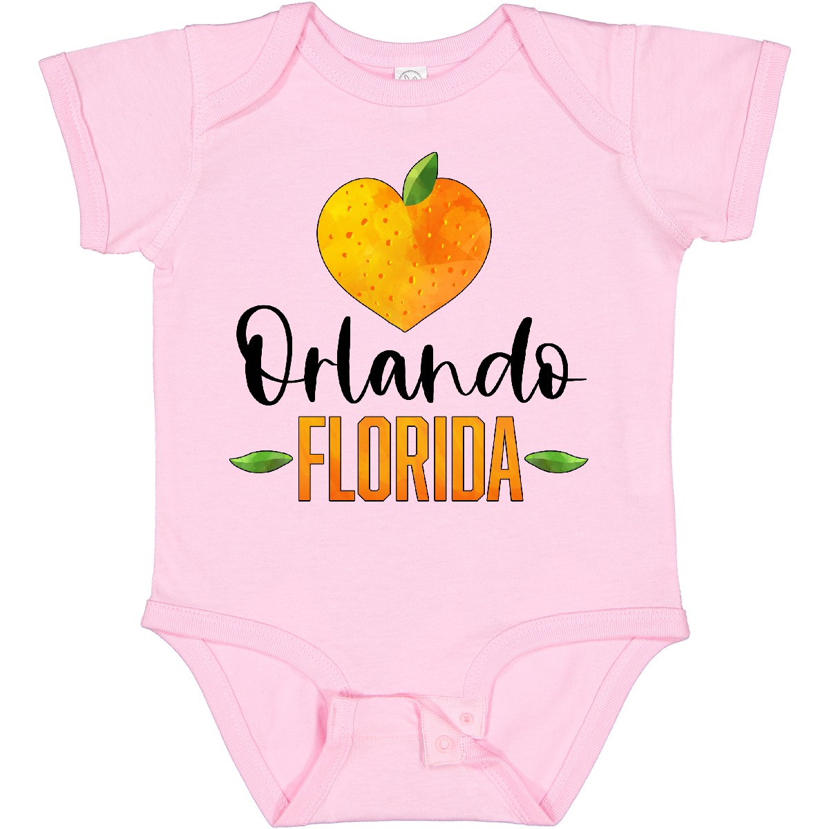 Inktastic Orlando Florida Orange In Heart Baby Bodysuit State Home Fruit City