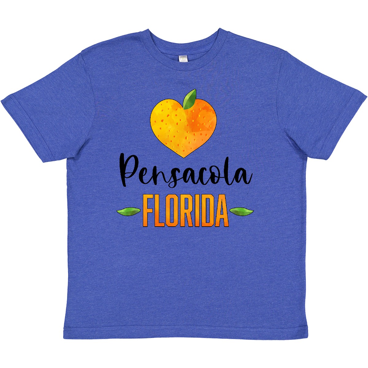 Inktastic Pensacola Florida Orange In Heart Youth T-Shirt State Home Fruit City - Picture 7 of 8