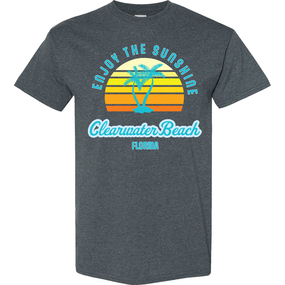 Inktastic Summer Enjoy The Sunshine Clearwater Beach Florida In Blue T-Shirt