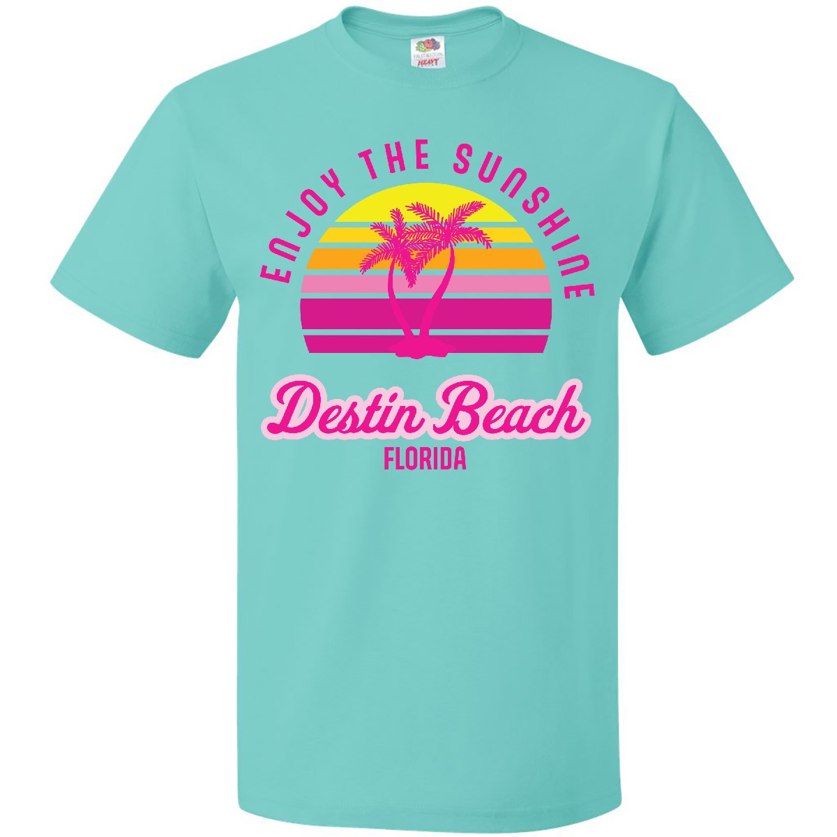 T-Shirt Inktastic Summer Enjoy The Sunshine Destin Beach Florida in Pink Ozean - Bild 8 von 10