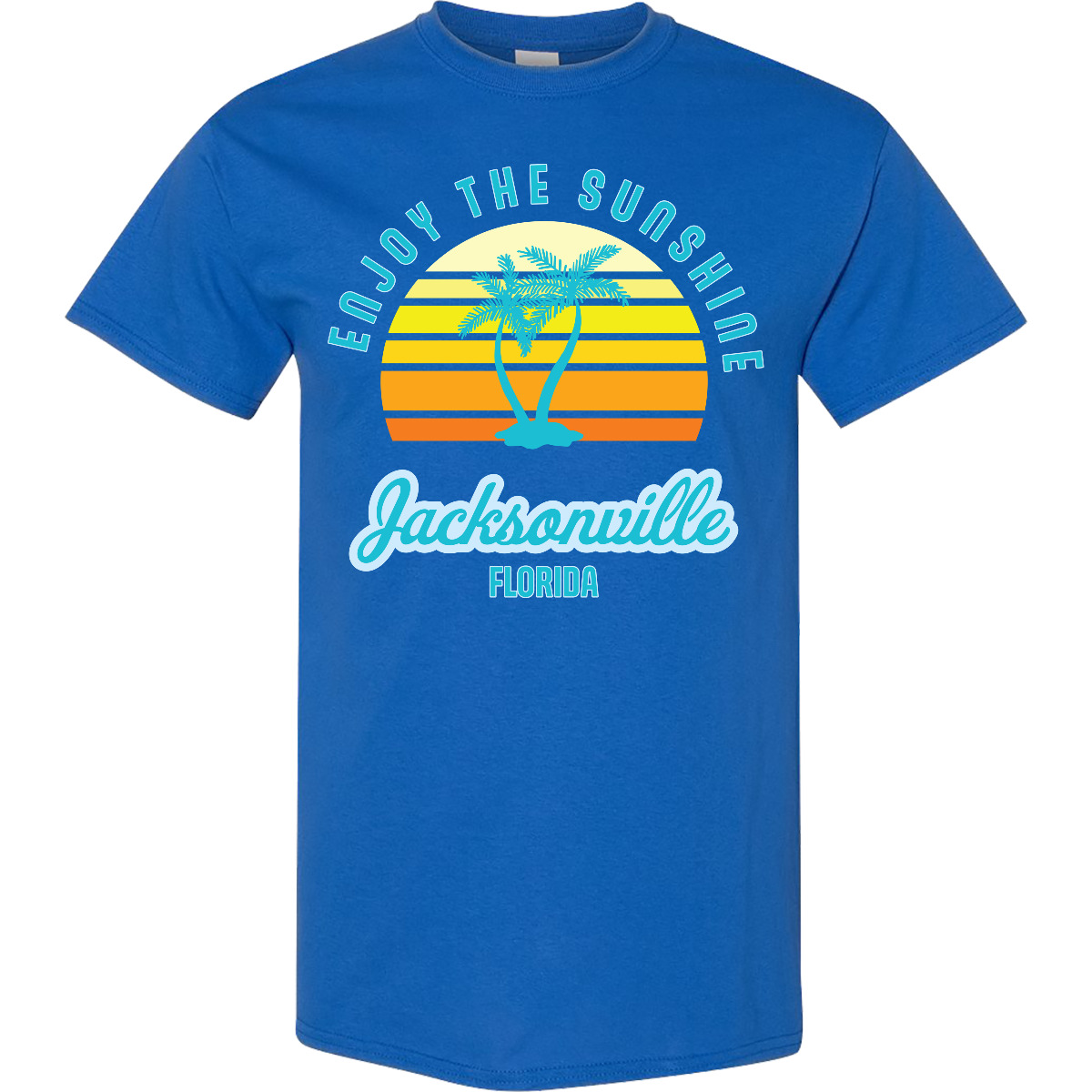 Inktastic Summer Enjoy The Sunshine Jacksonville Florida In Blue T-Shirt Ocean
