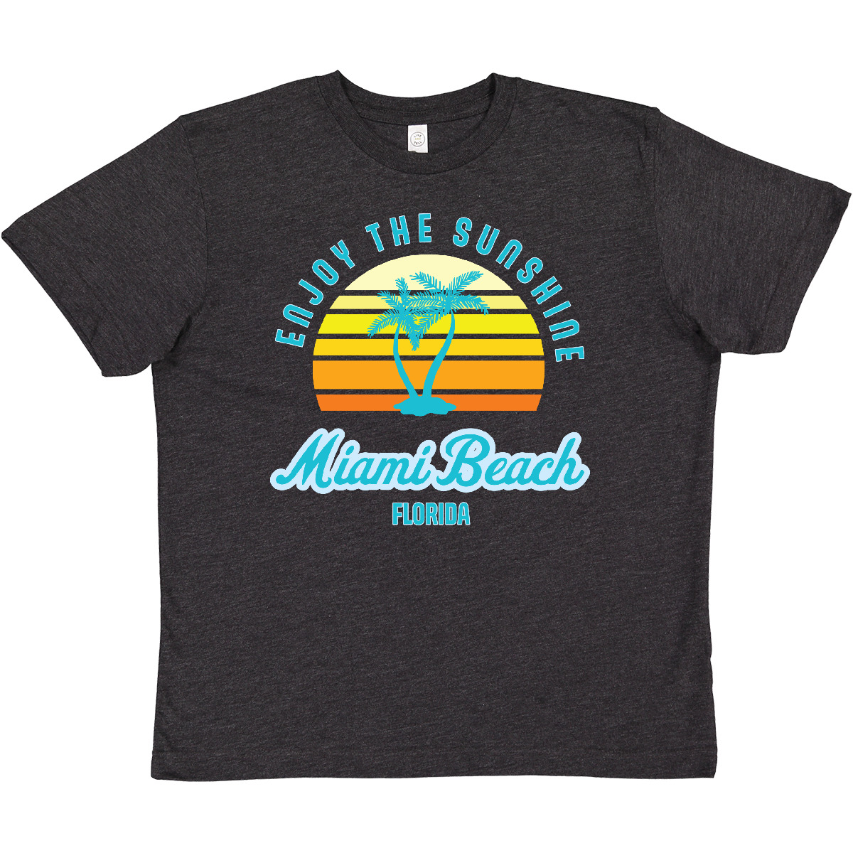 Inktastic Summer Enjoy The Sunshine Miami Beach Florida In Blue Youth T-Shirt - Picture 6 of 7