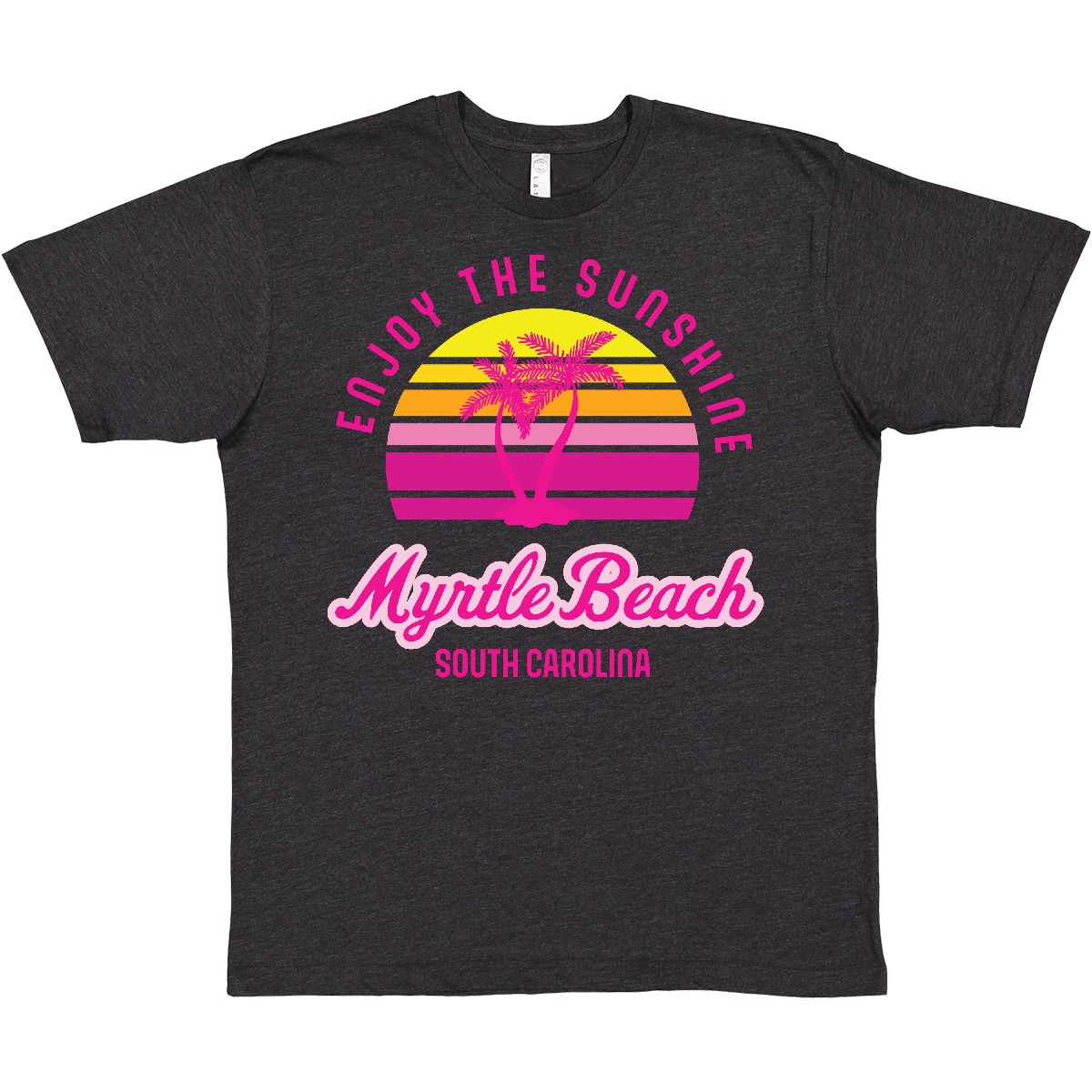 Inktastic Summer Enjoy The Sunshine Myrtle Beach South Carolina Pink T-Shirt - Picture 9 of 10