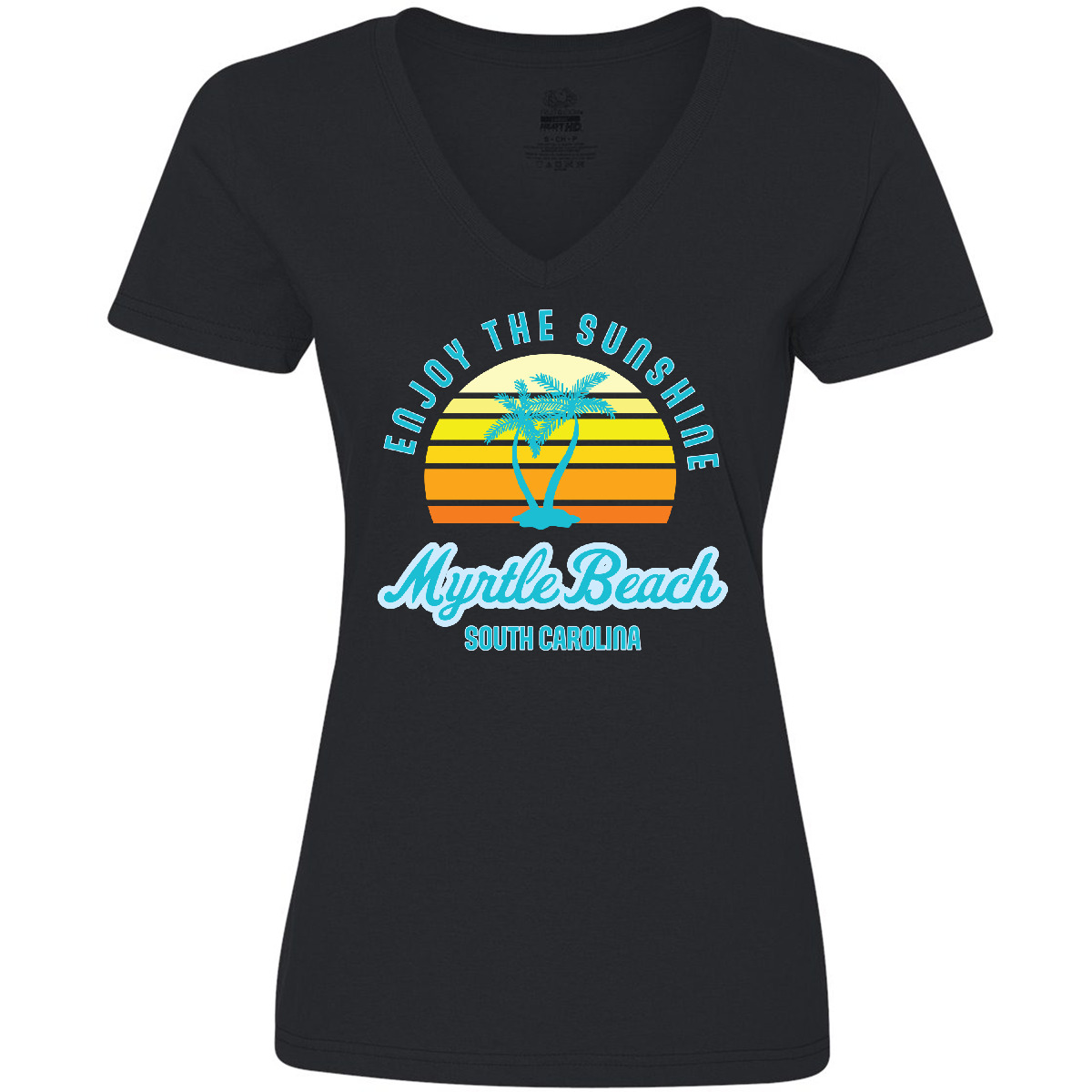 Inktastic Summer Enjoy The Sunshine Myrtle Beach South Women's V-Neck T-Shirt - Bild 3 von 4