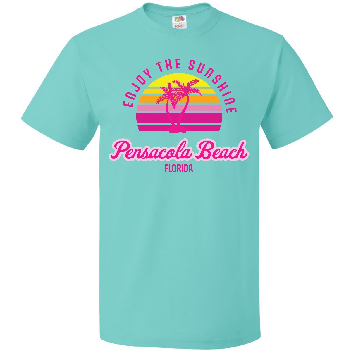 Camiseta rosa Inktastic Summer Enjoy The Sunshine Pensacola Beach Florida para hombre - Imagen 7 de 10