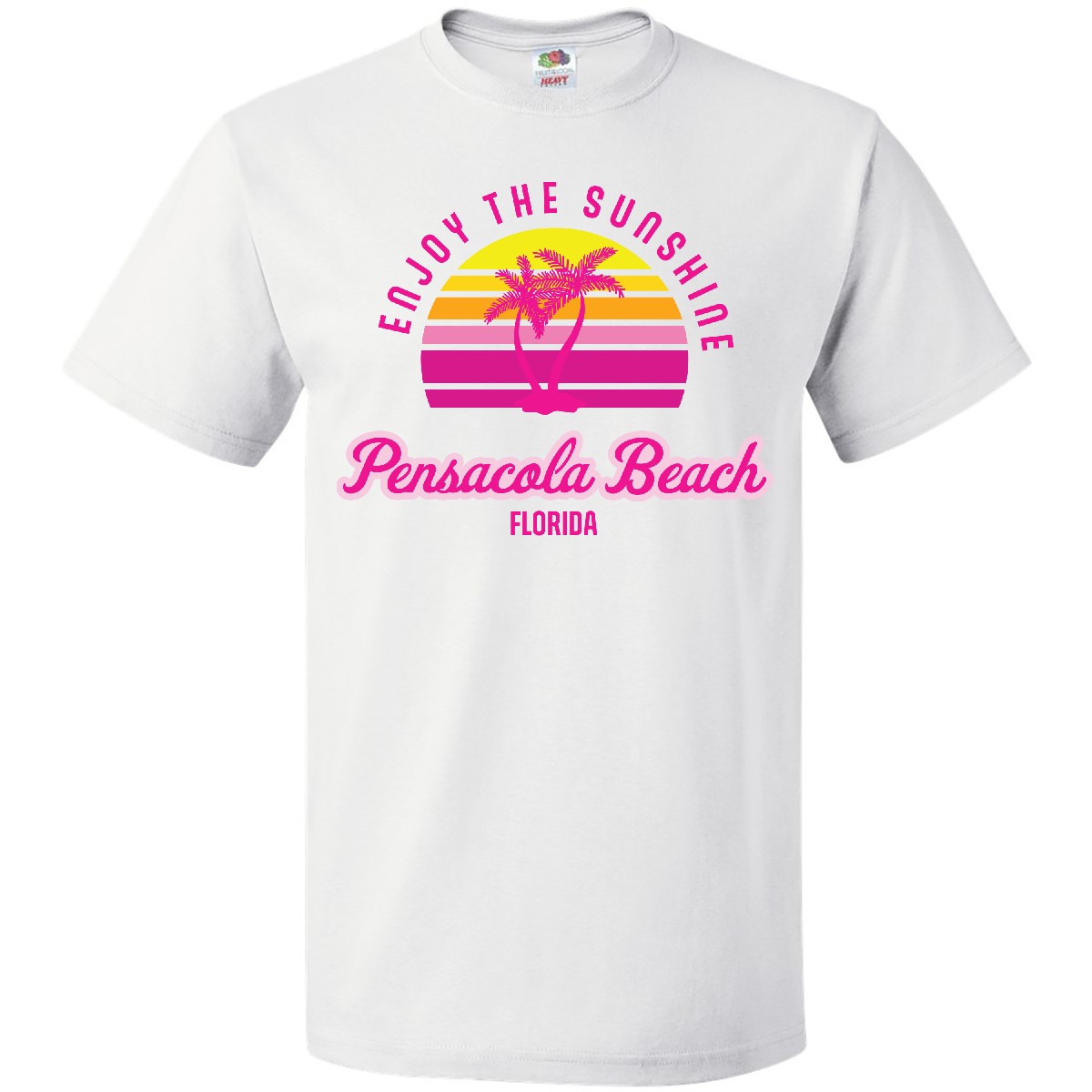 Camiseta rosa Inktastic Summer Enjoy The Sunshine Pensacola Beach Florida para hombre - Imagen 10 de 10
